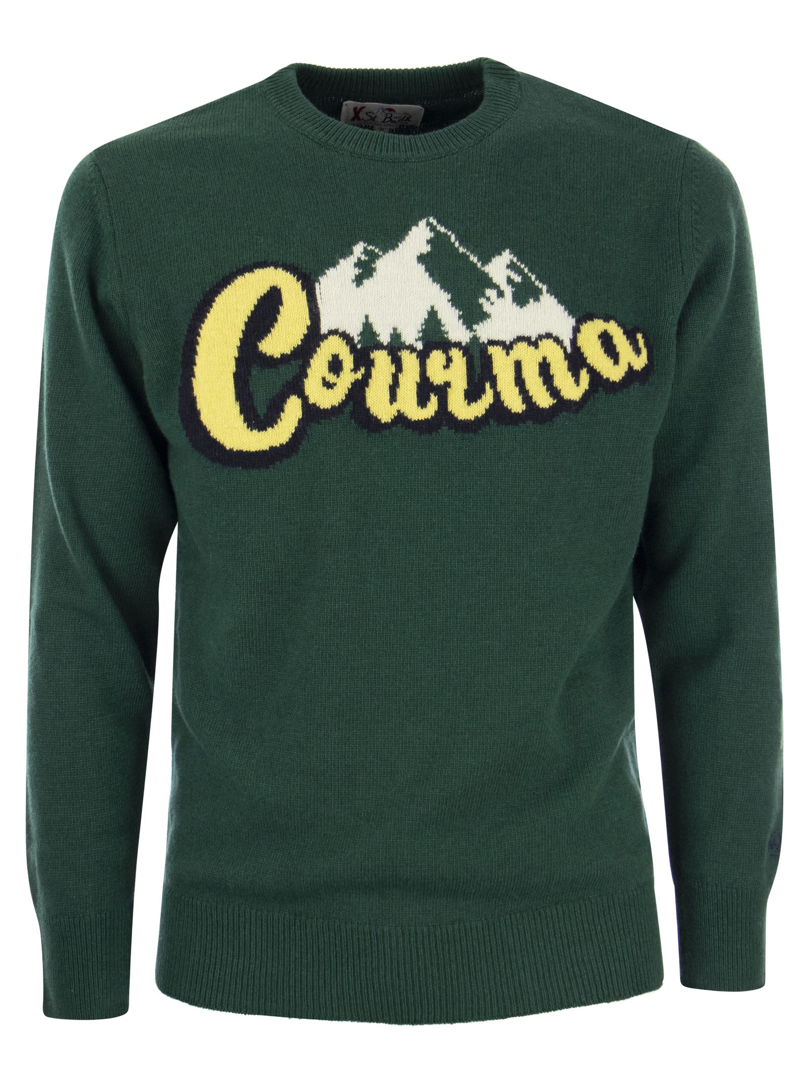 Shop Mc2 Saint Barth Courma Wool And Cashmere Blend Jumper In Green