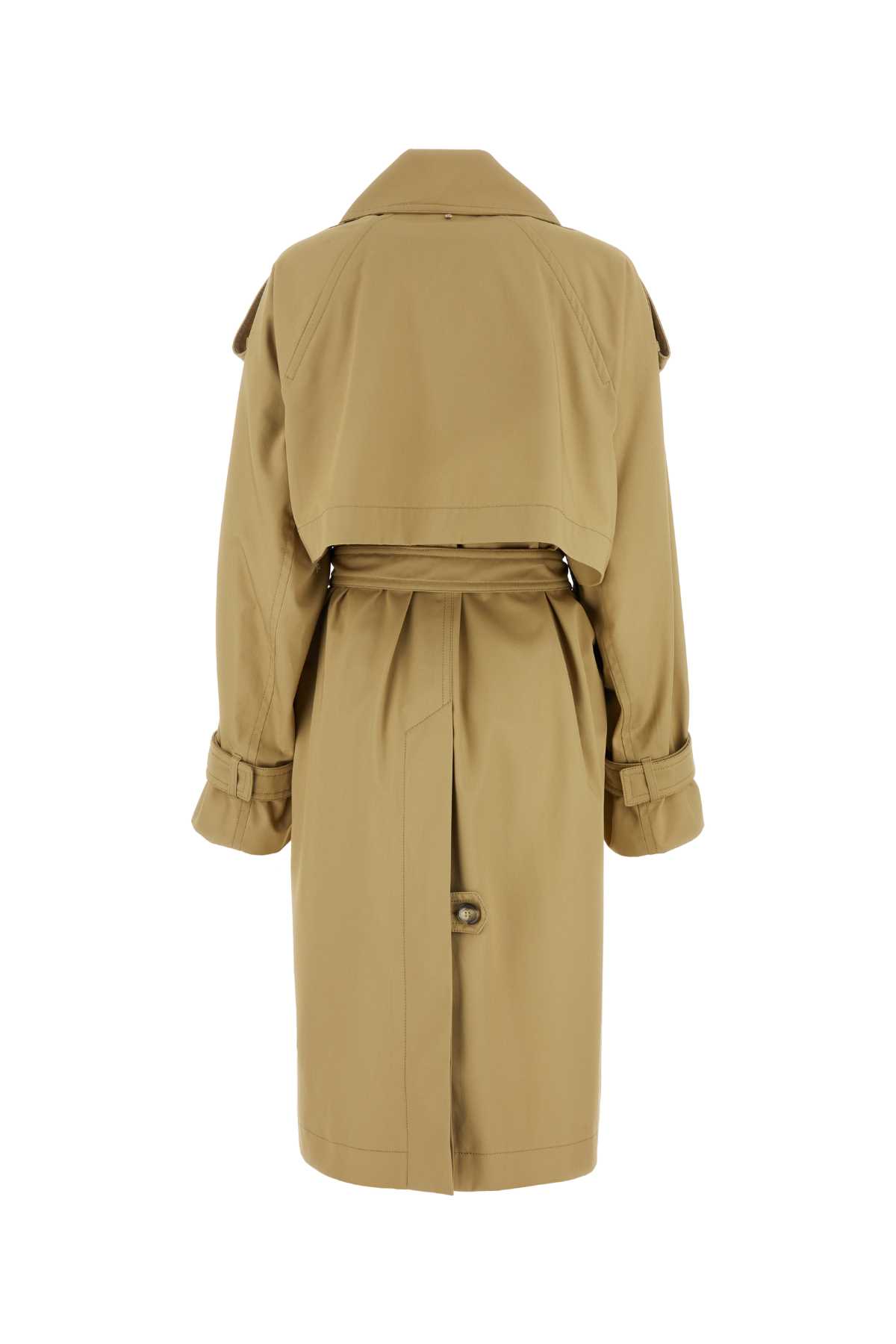 Sportmax Beige Gabardine Ricamo Trench