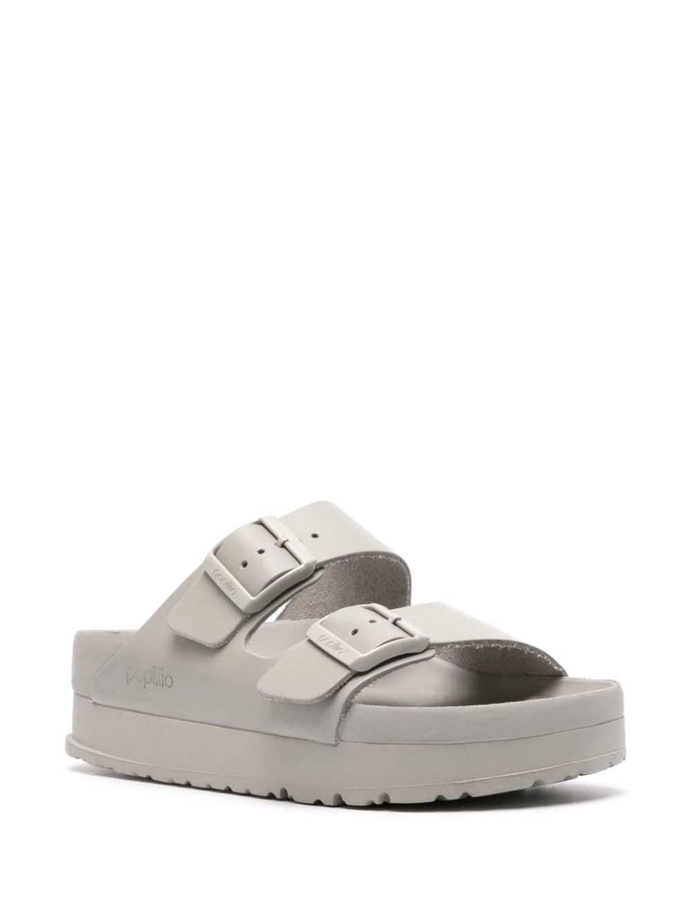 Birkenstock Platform Sandals Asymmetric Toe In Gray