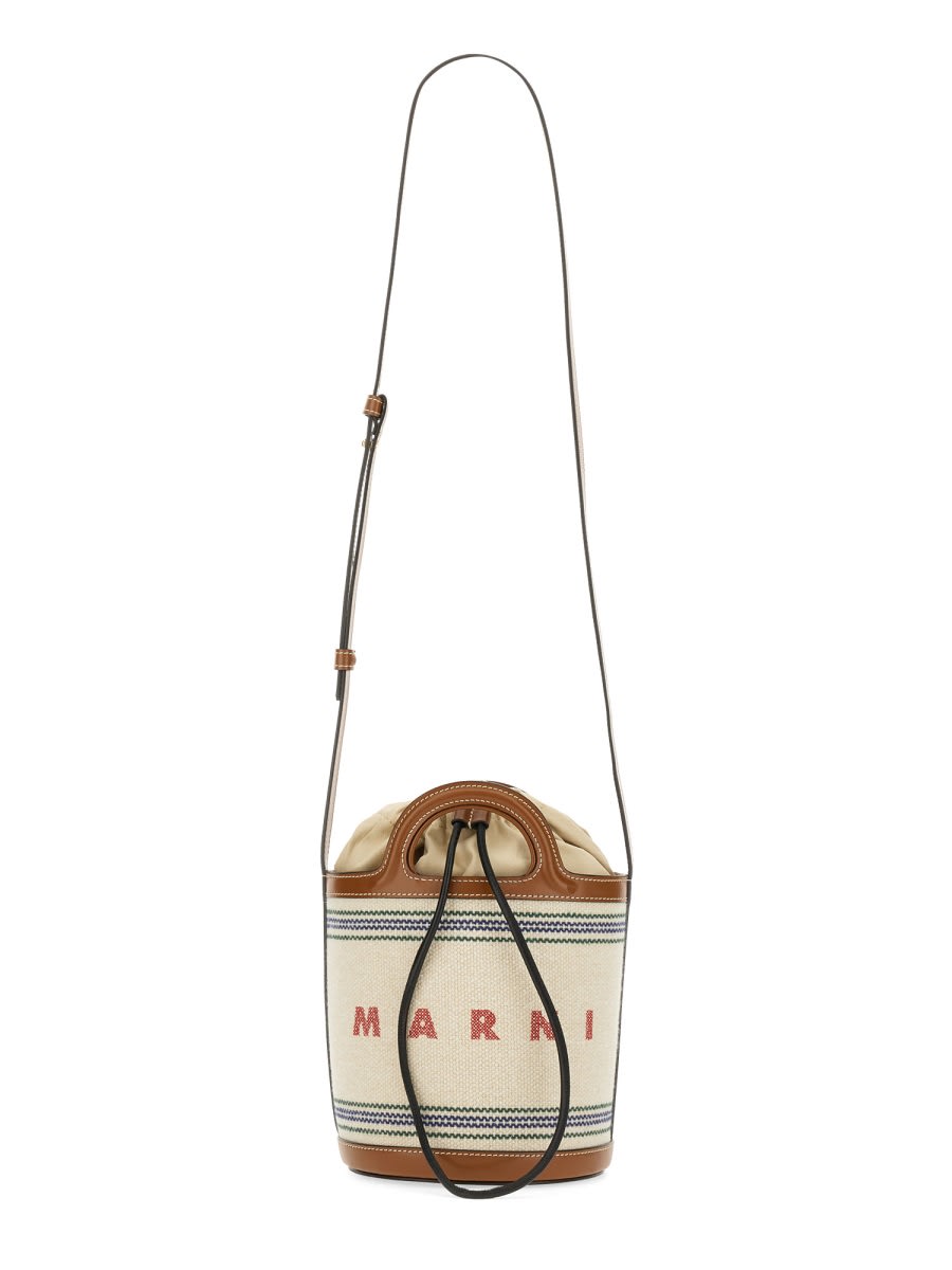 Shop Marni Small Bag Tropicalia In Ivory