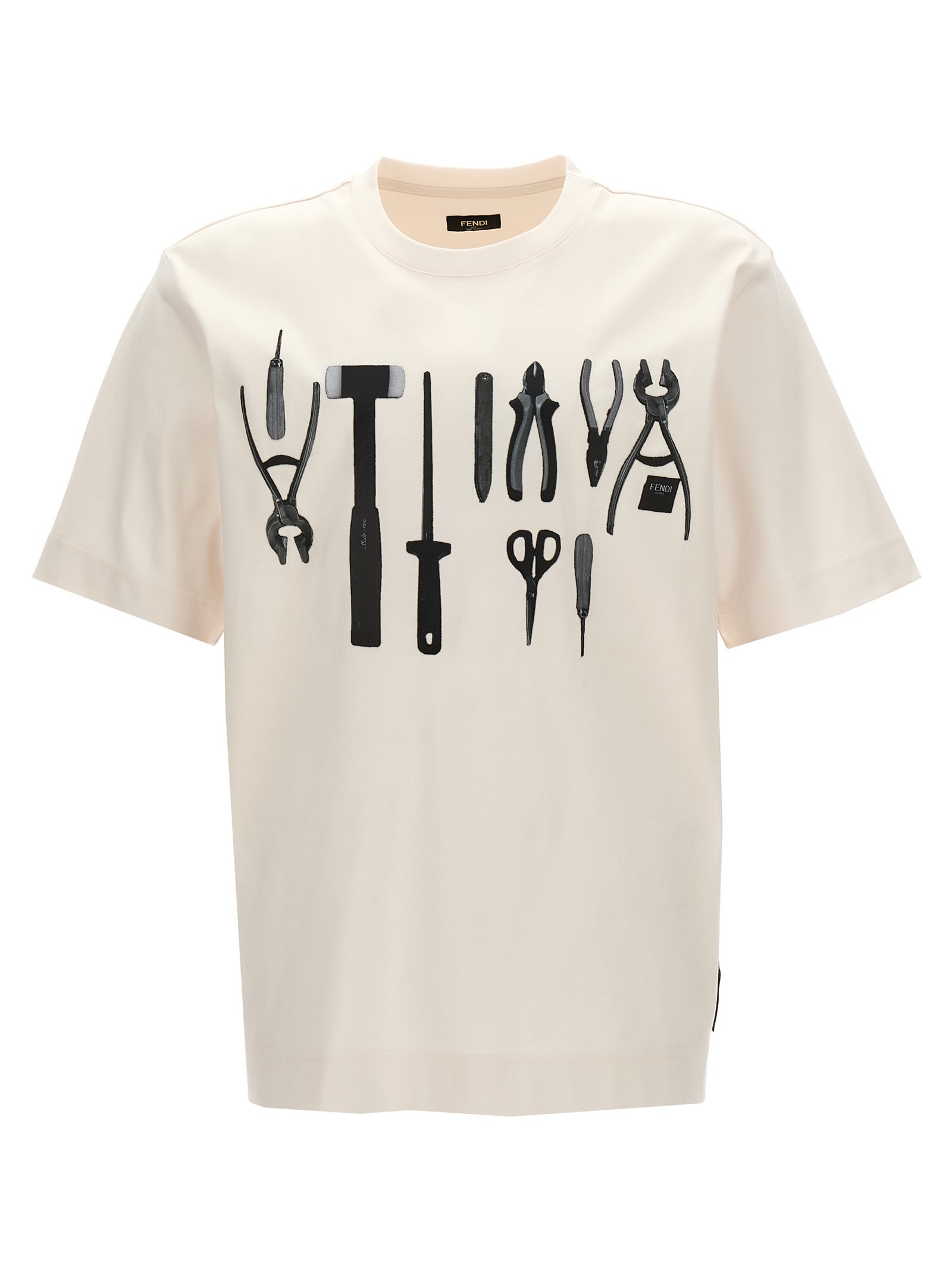 Shop Fendi Attrezzi T-shirt In White