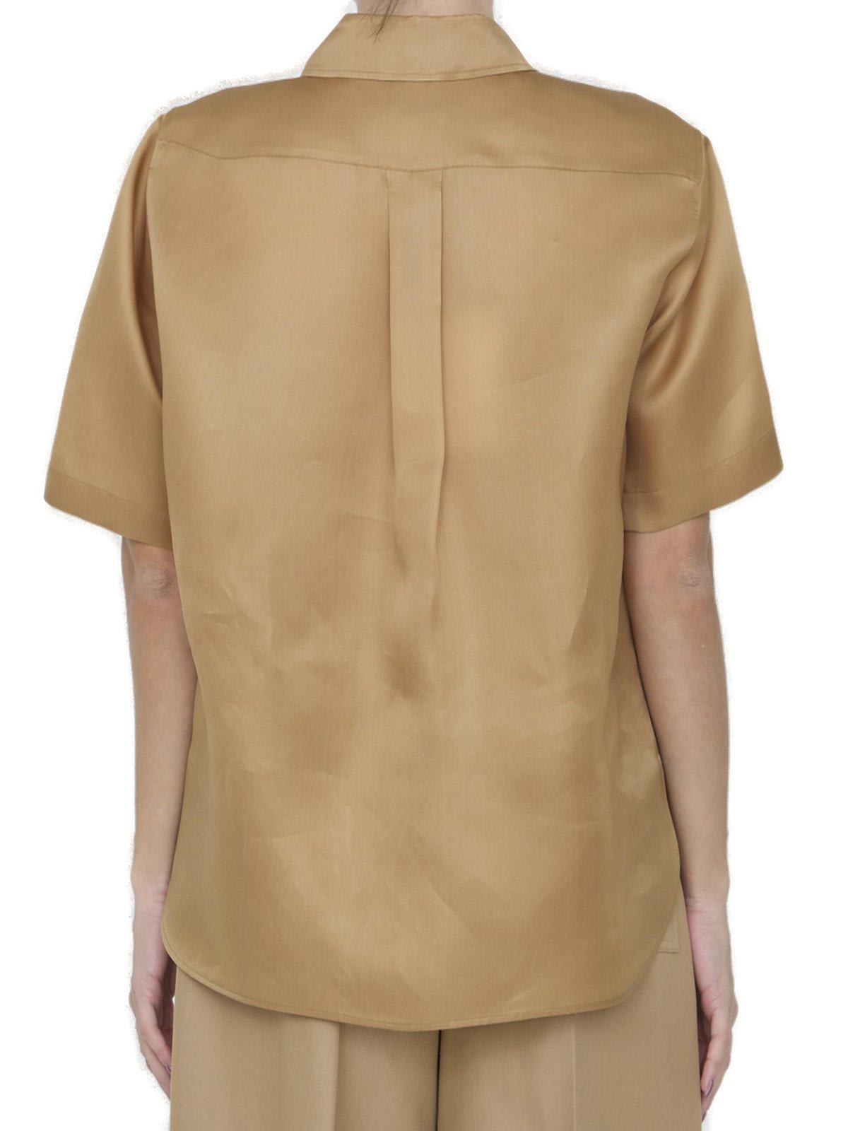 Shop Max Mara Buttoned Short-sleeved Shirt In C