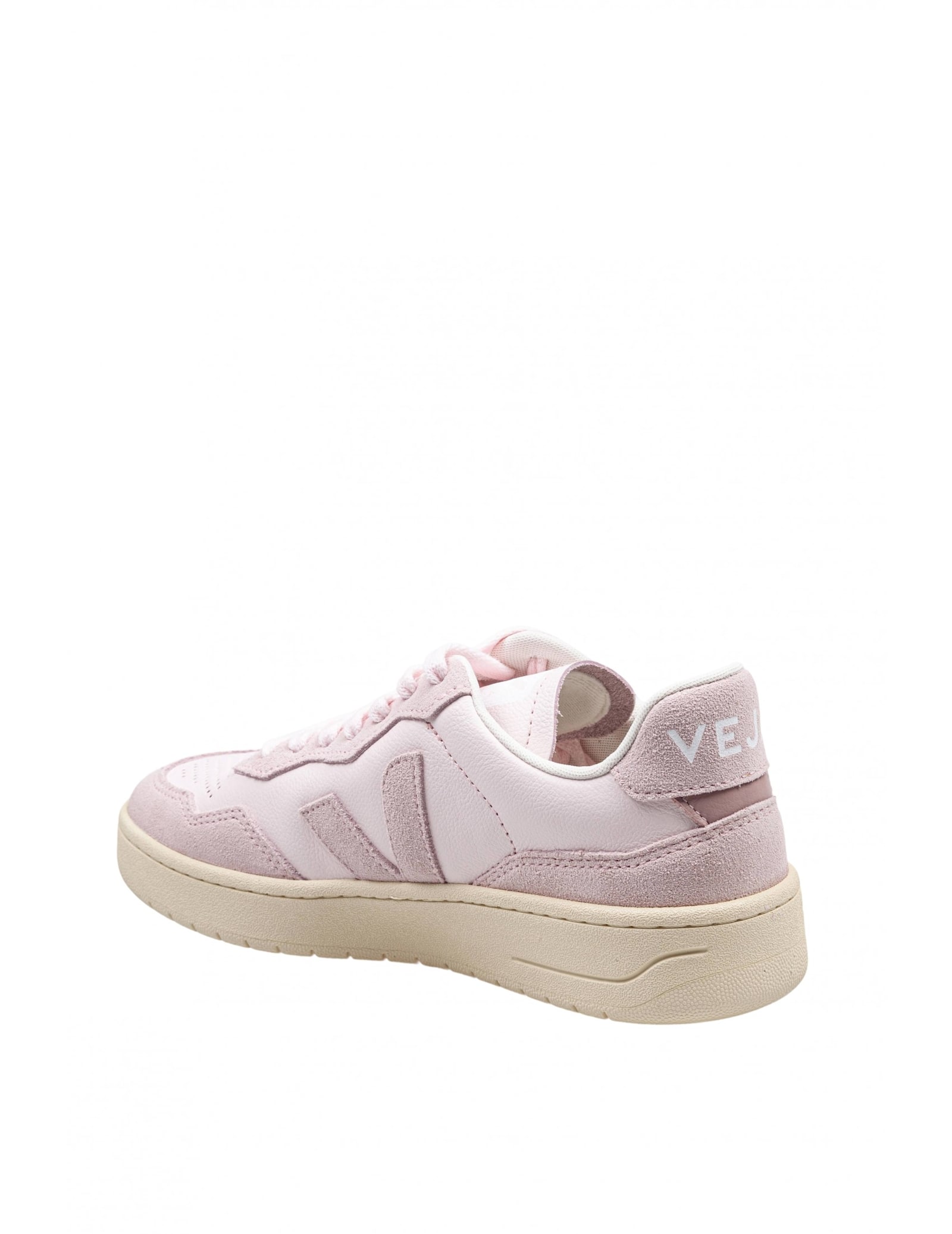 Veja White And Pink Elevated Sneakers With Textured Detailing In Petal
