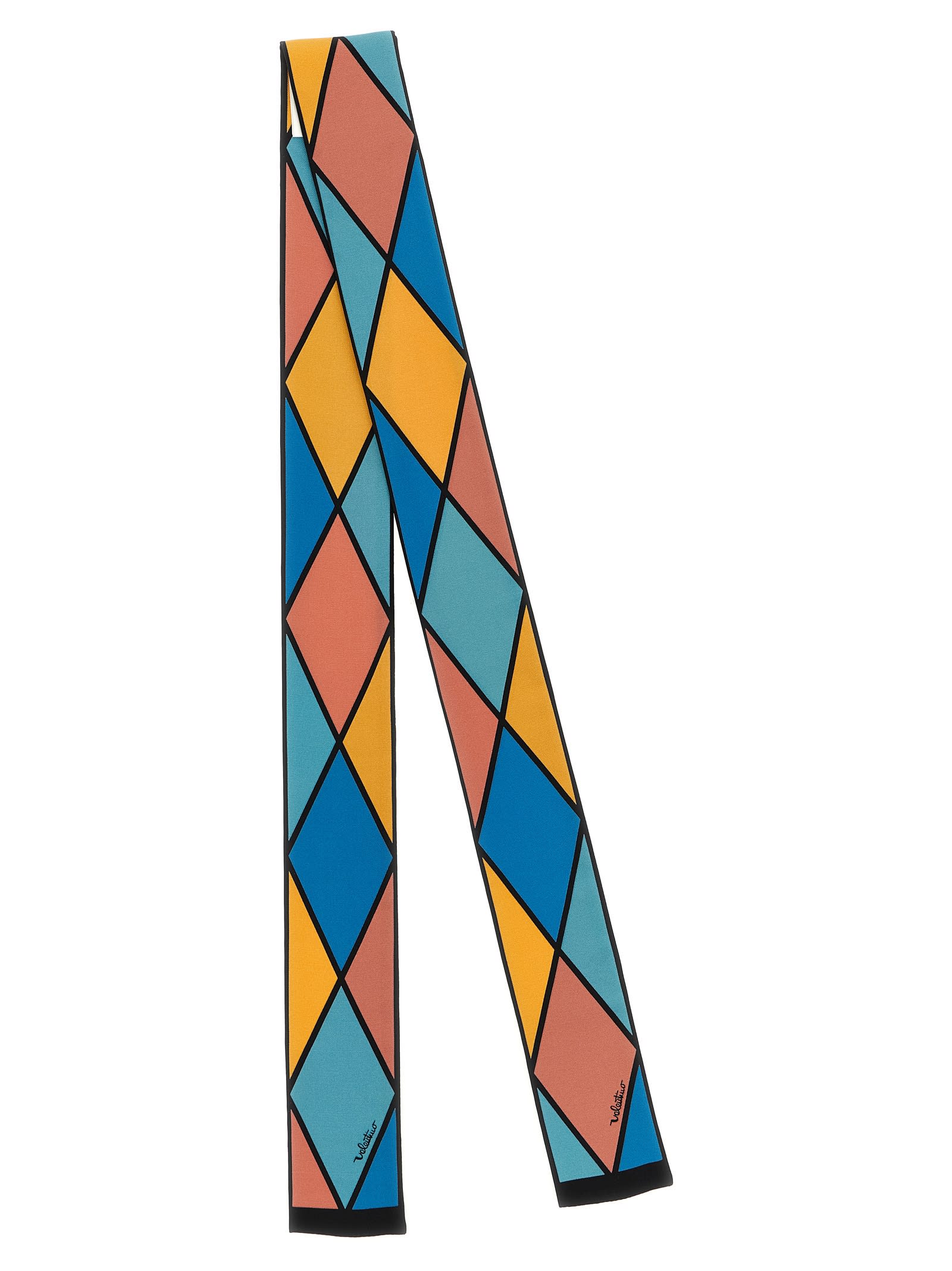 Valentino Diamond Print Scarf In Multi