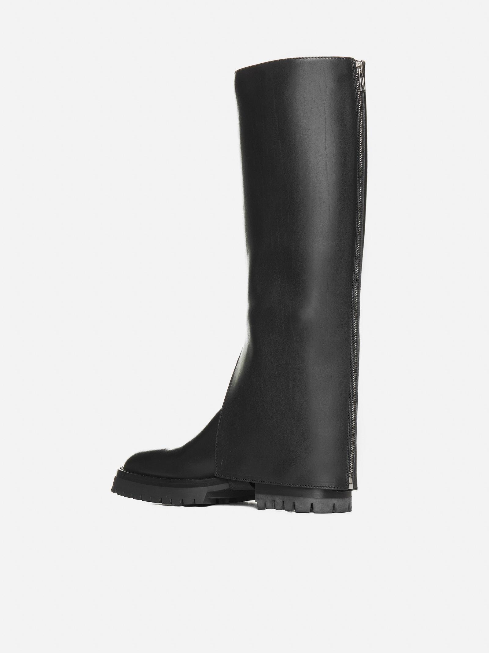 Shop Ann Demeulemeester Jay Leather Boots In Black