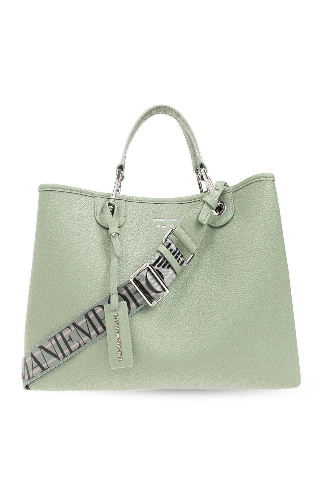 Shop Emporio Armani Shopper Bag In Green