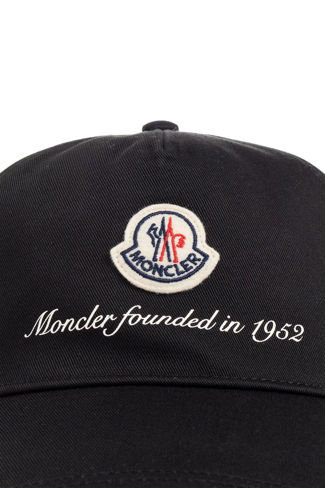 Shop Moncler Logo Patched Baseball Cap In Black