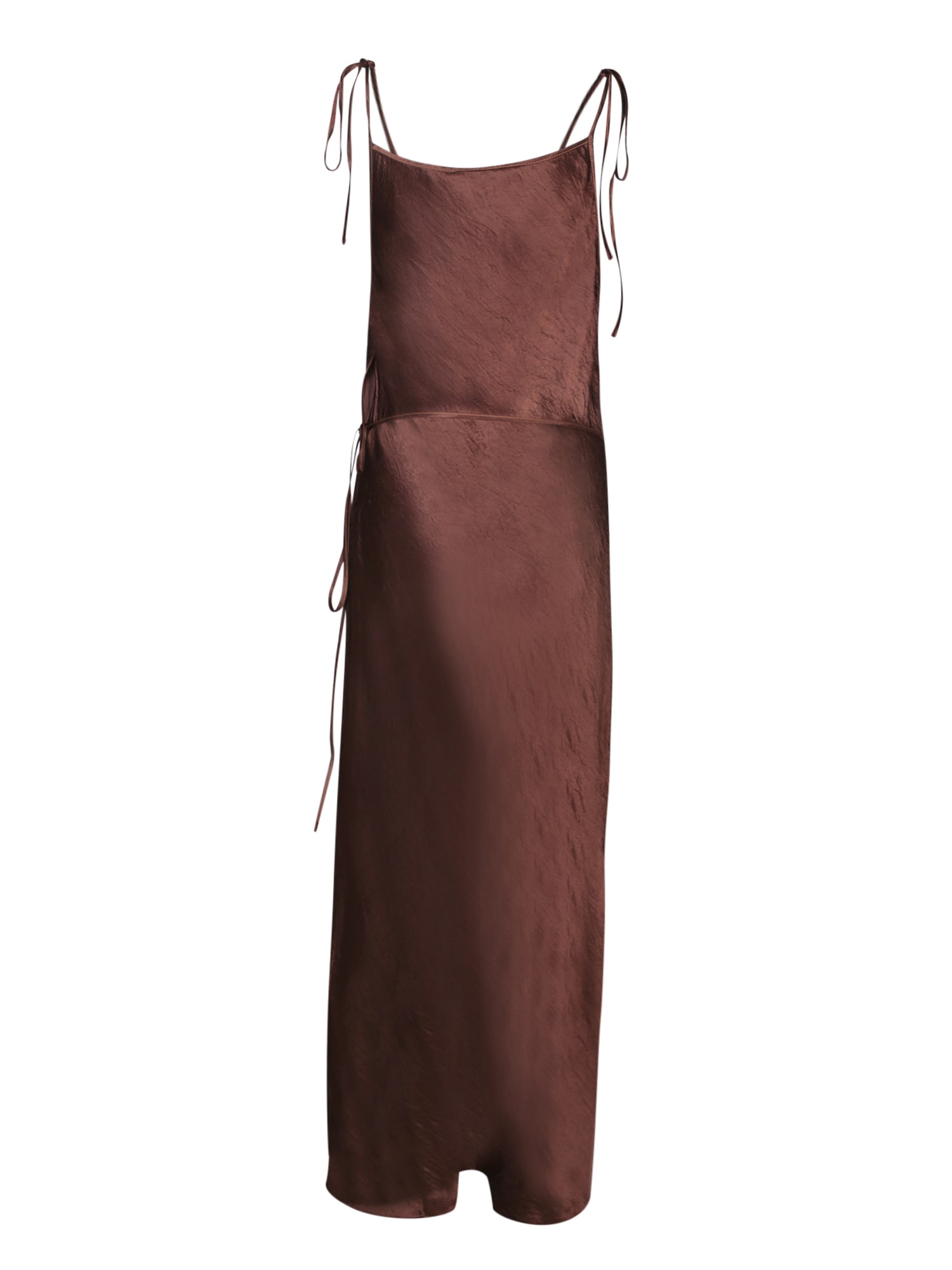Shop Acne Studios Drapared Brown Dress