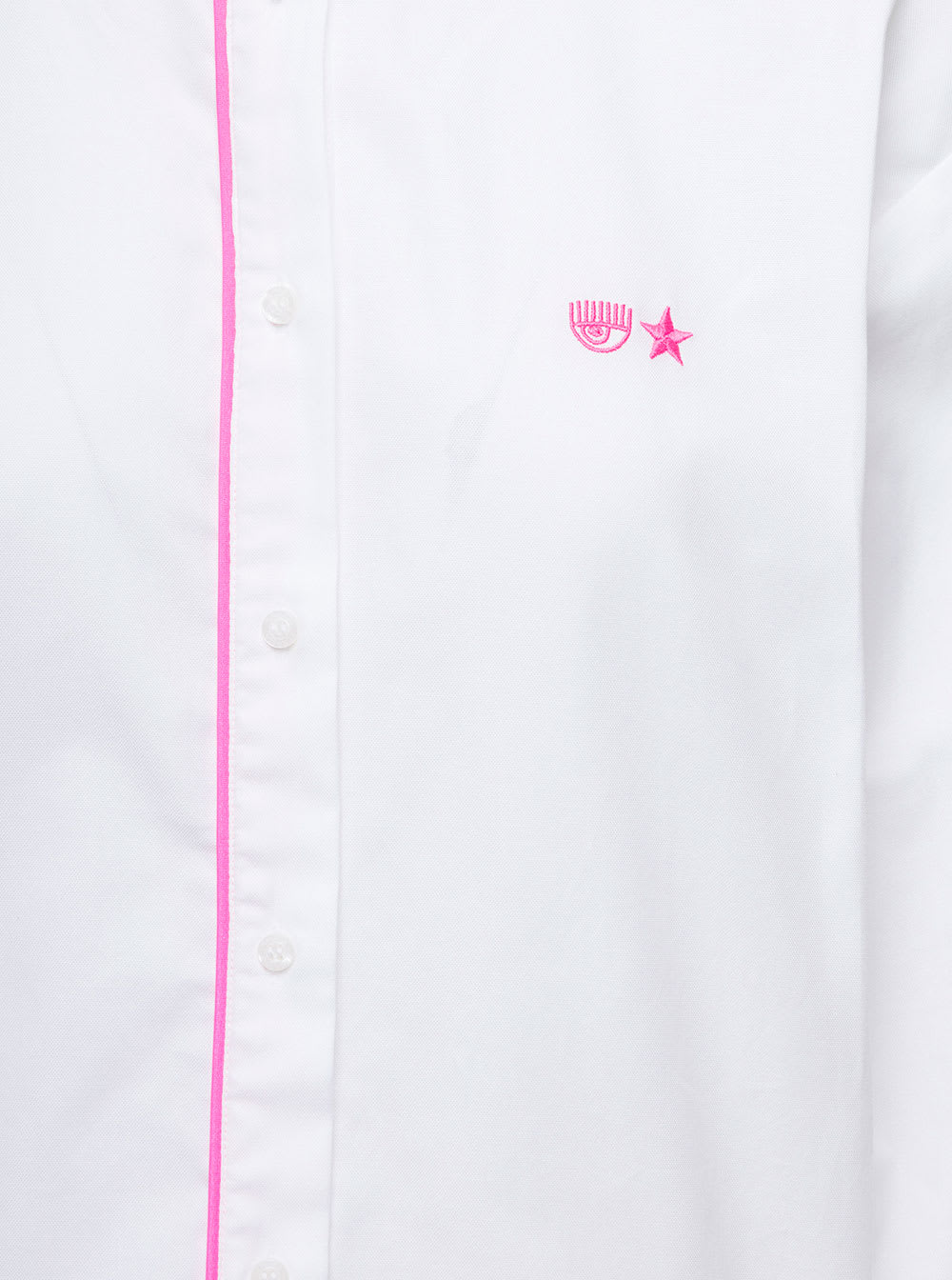 Shop Chiara Ferragni 210 Eye Star Piping Shirts In White