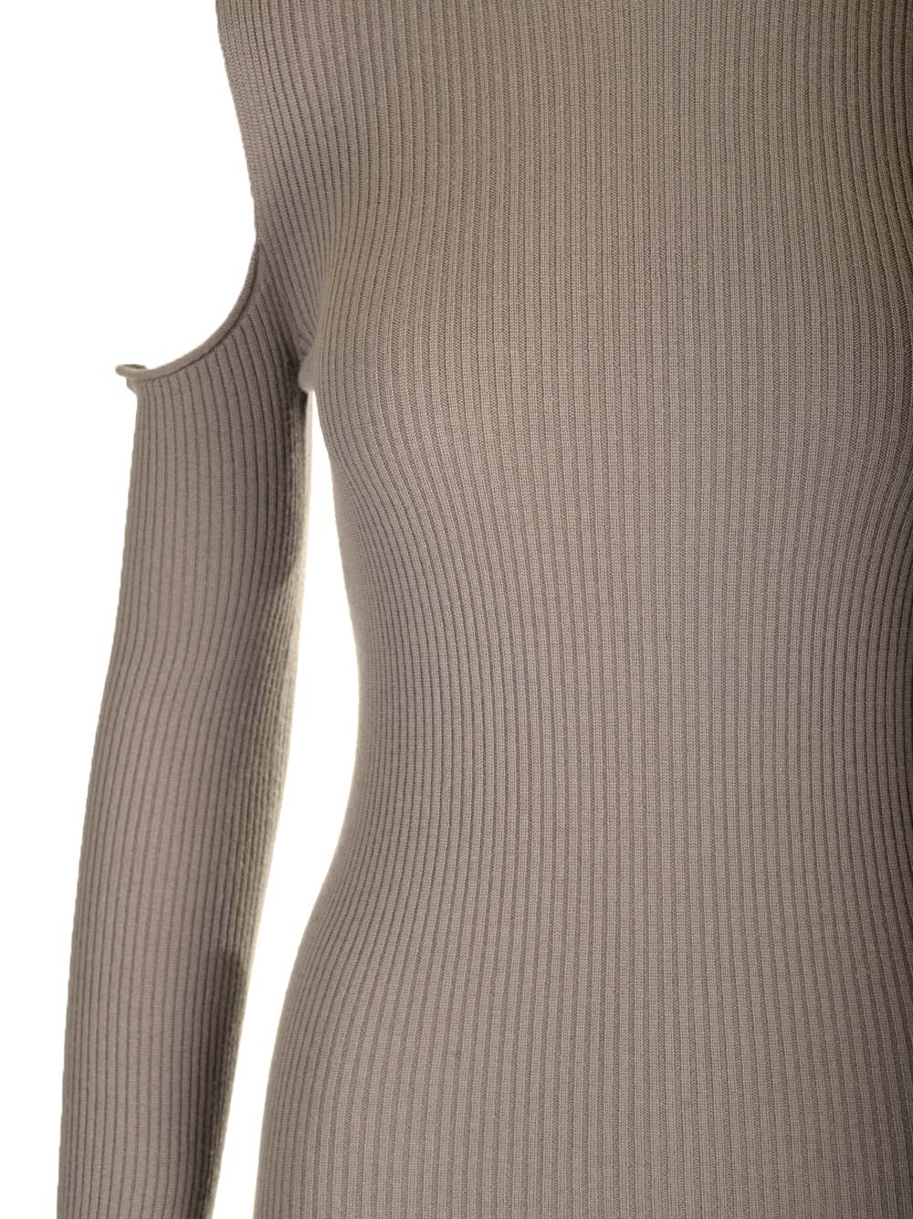 Shop Rick Owens Fitted Dress In Dove Grey