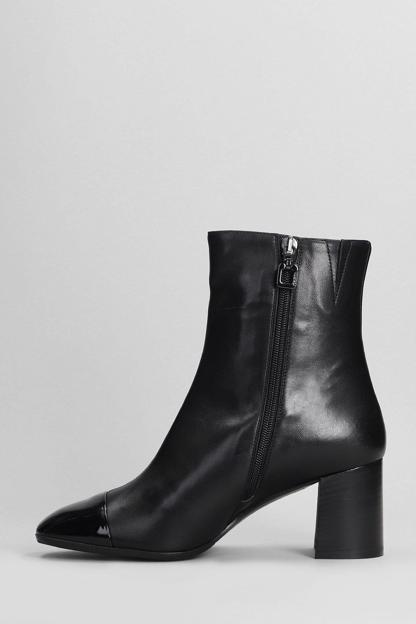 Shop Carel Esprit High Heels Ankle Boots In Black Leather