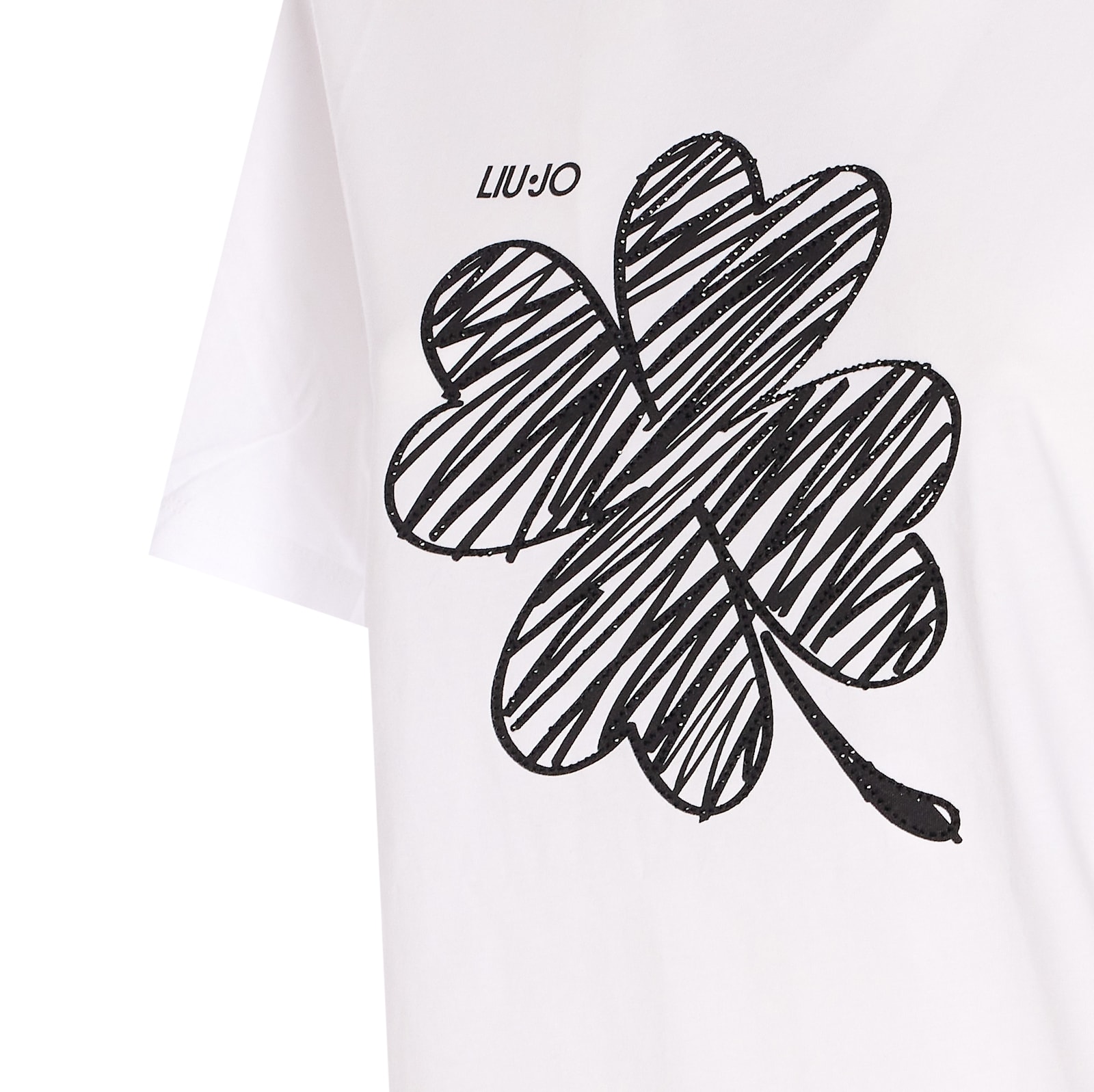 Liu •jo Graphic Print Short Sleeve T-shirt In White