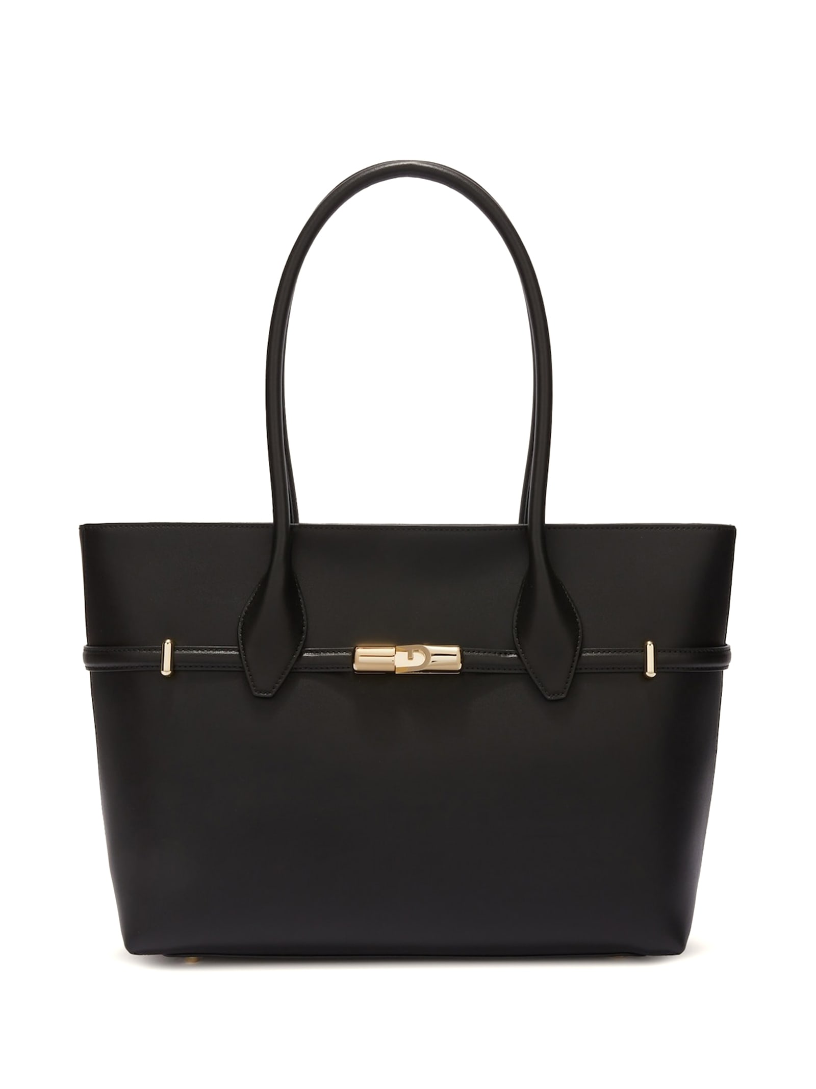 Shopping Bag Goccia L Black Leather