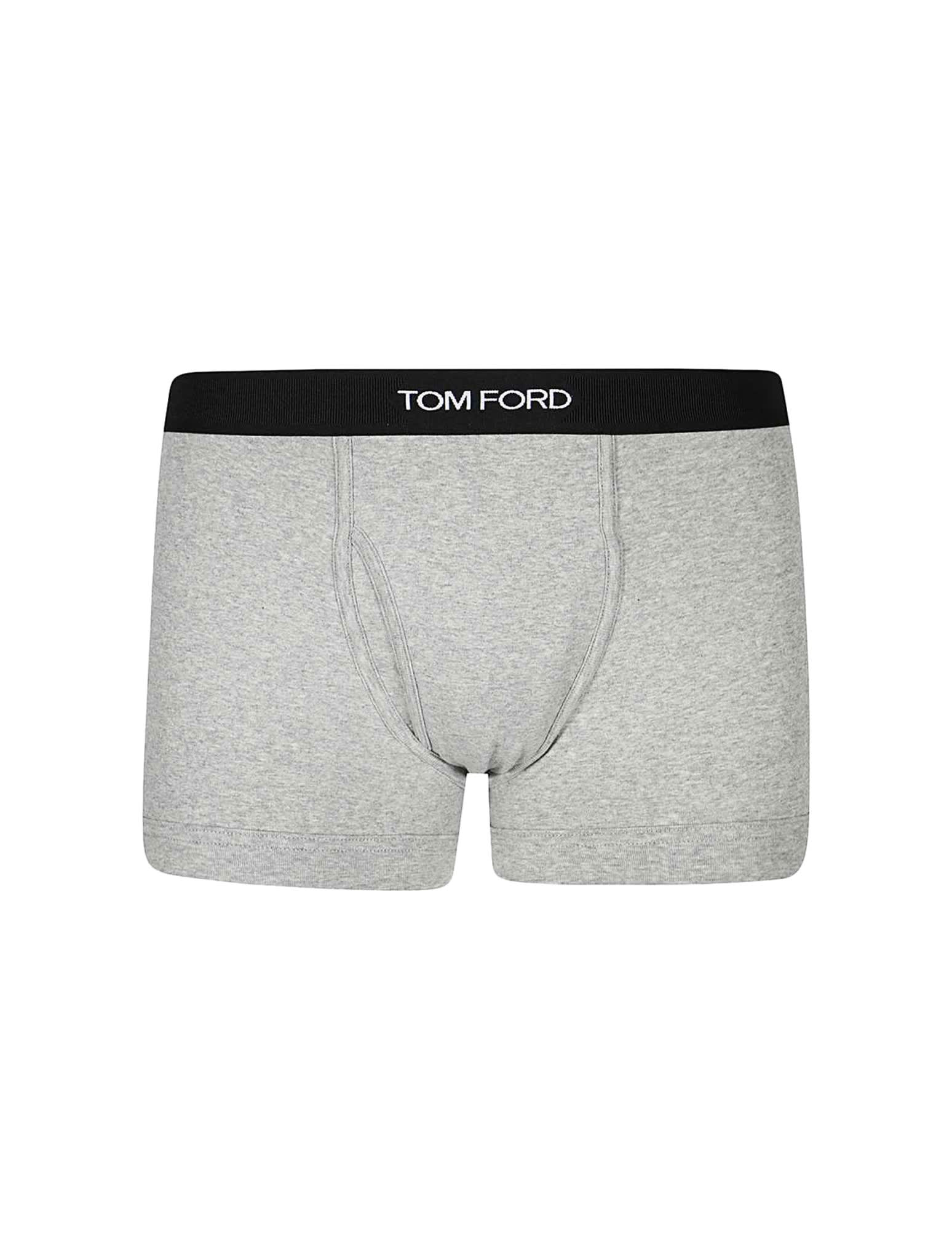 Shop Tom Ford Bi-pack Cotton Stretch Jersey Brief In Grey