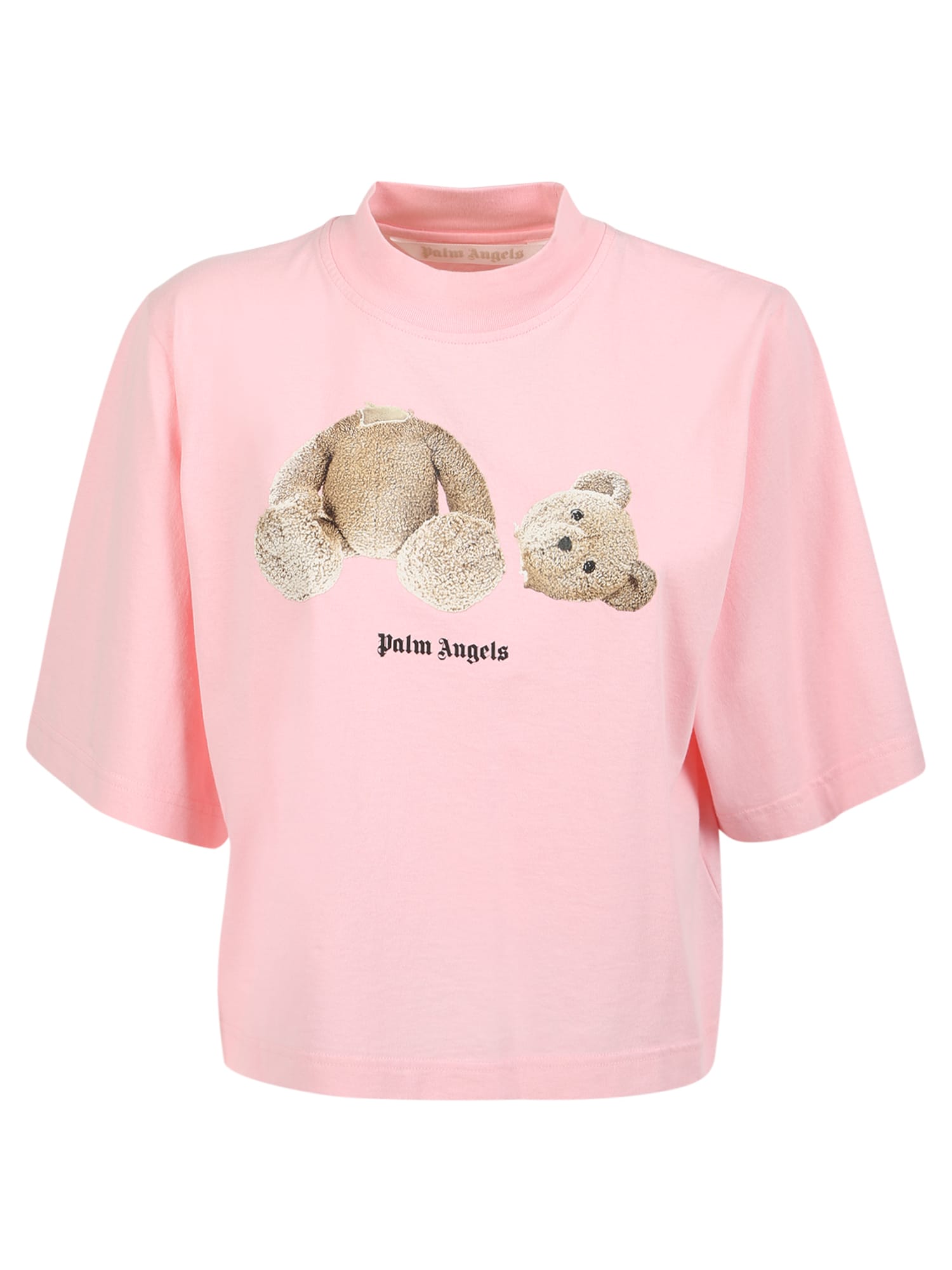 T-shirt With Signature Teddy Motif By Palm Angels Making It Recognisable
