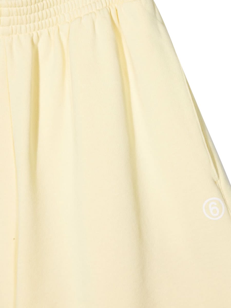 Shop Mm6 Maison Margiela Cotton Shorts In Yellow