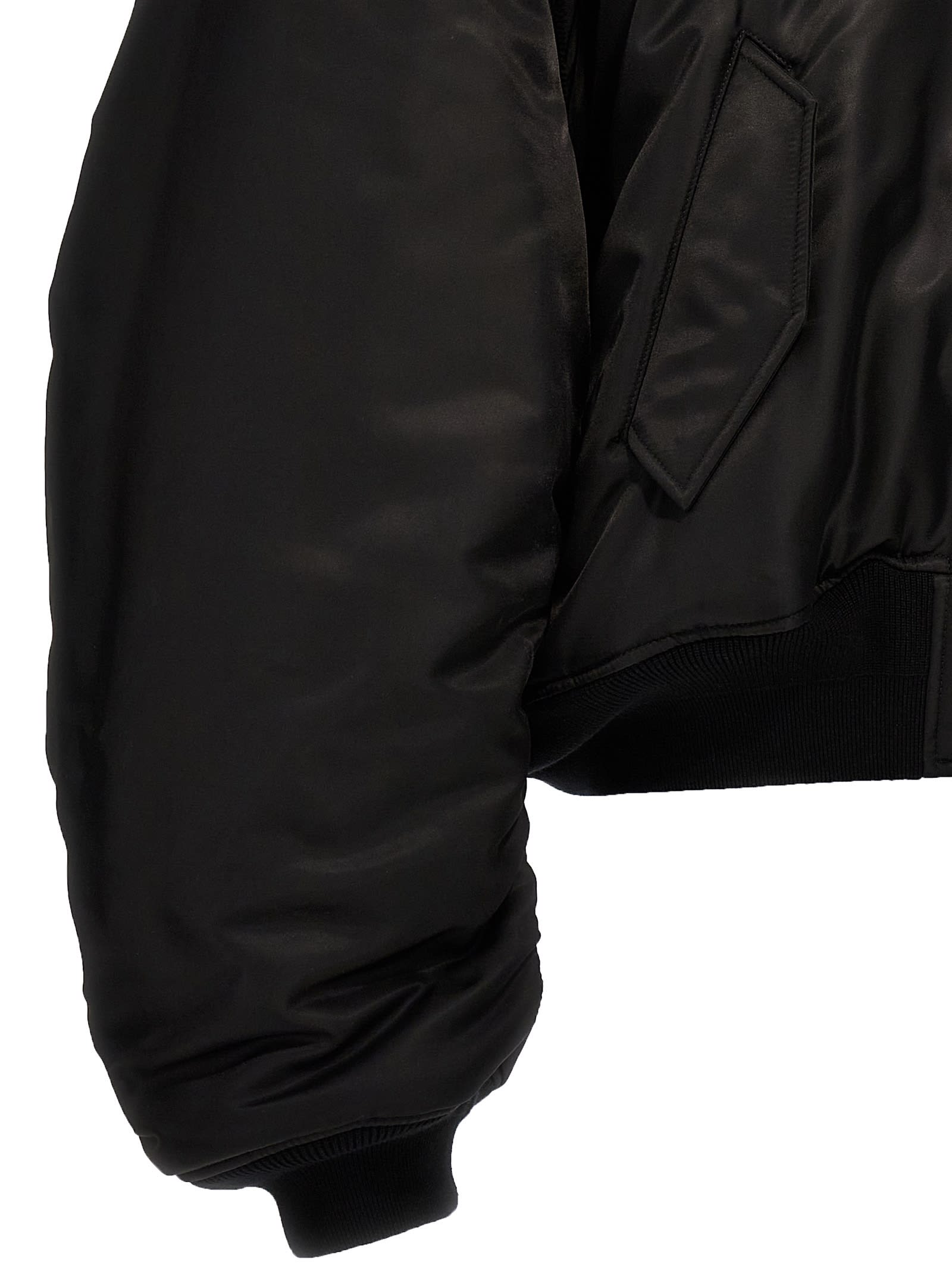 Shop Balenciaga Political Campaign Bomber Jacket In Black