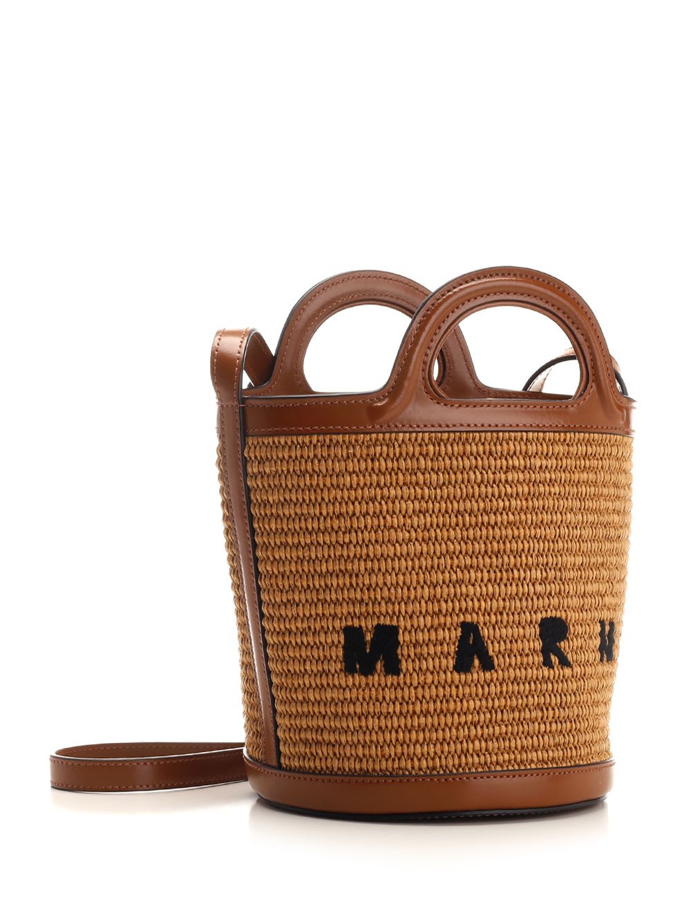 Shop Marni Tropicalia Mini Bag In Beige