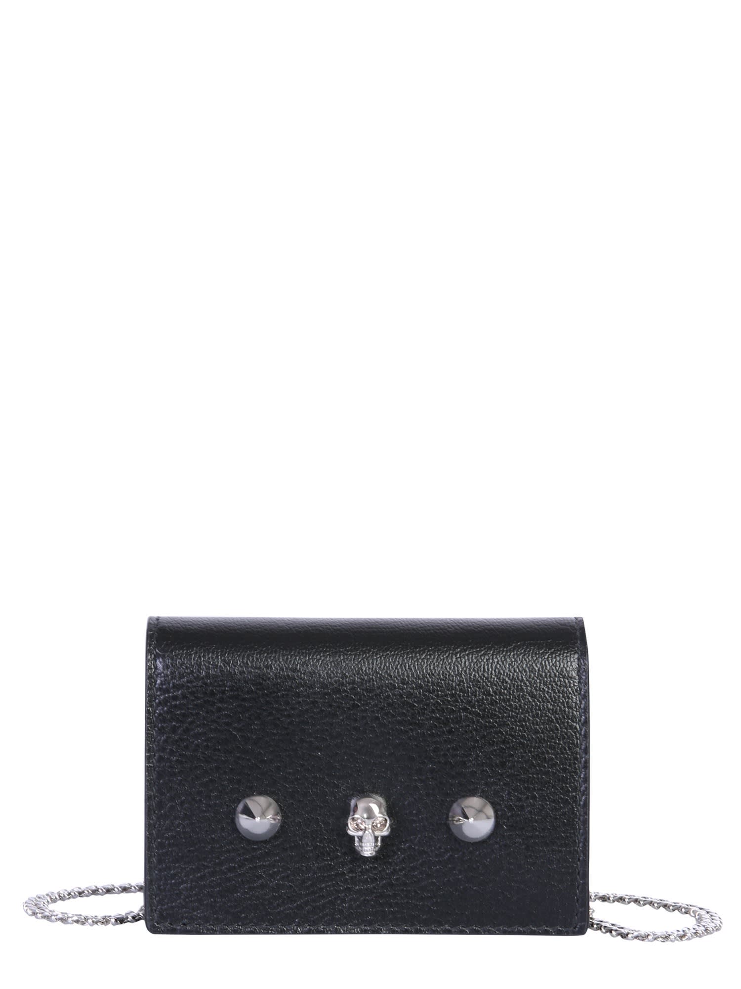 ALEXANDER MCQUEEN MINI BAG WITH SKULL AND STUDS,11294378