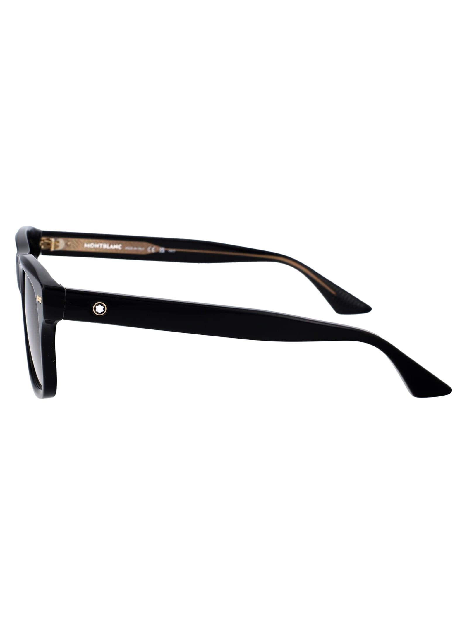 Montblanc Mb0319s Sunglasses In 001 Black Black Grey
