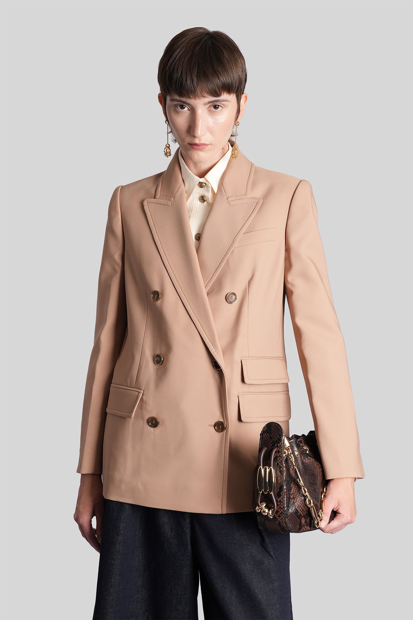 Zimmermann Blazer In Camel Wool In Brown