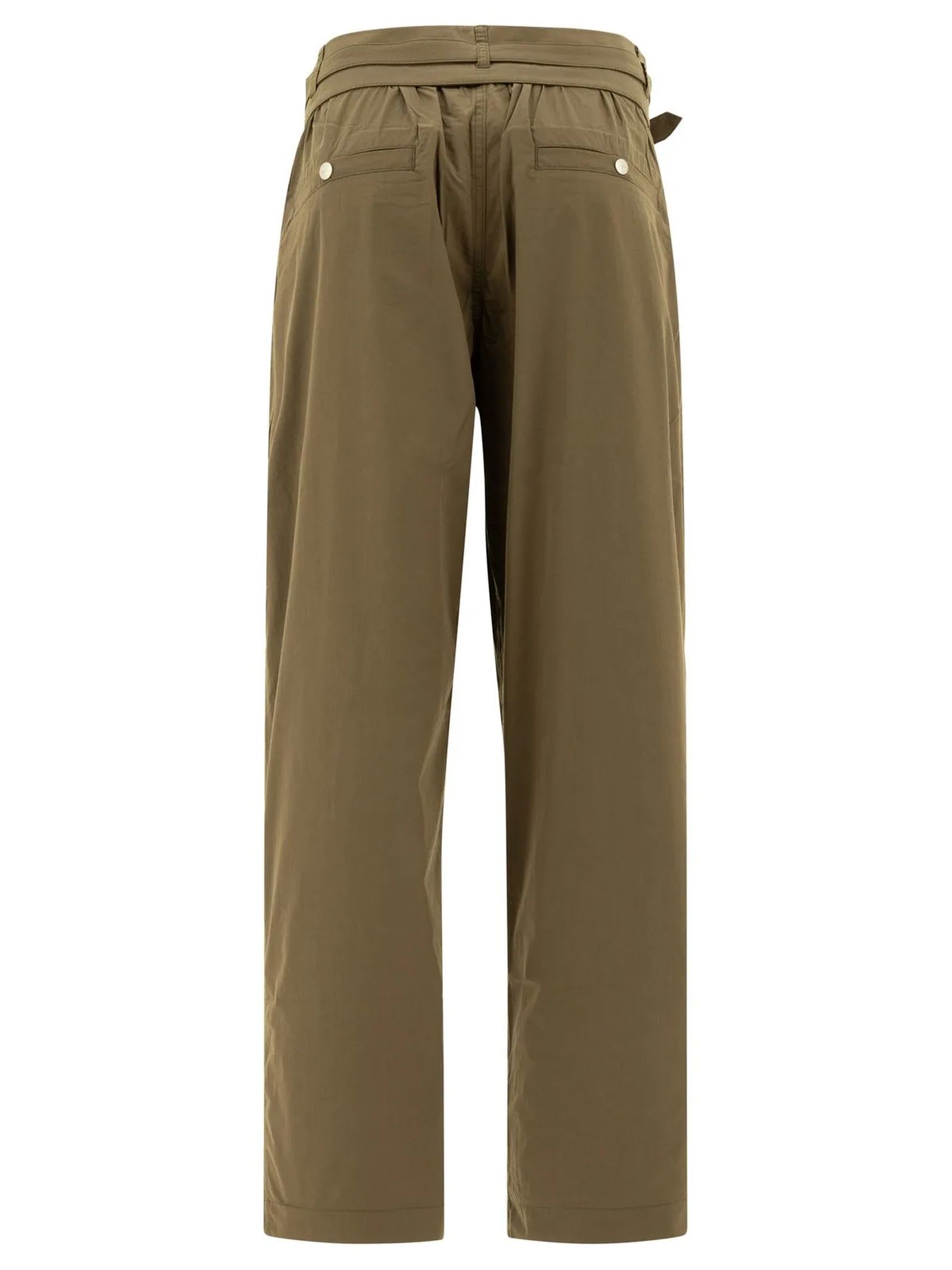 Shop Marant Etoile Khaki Celia Trousers In Green