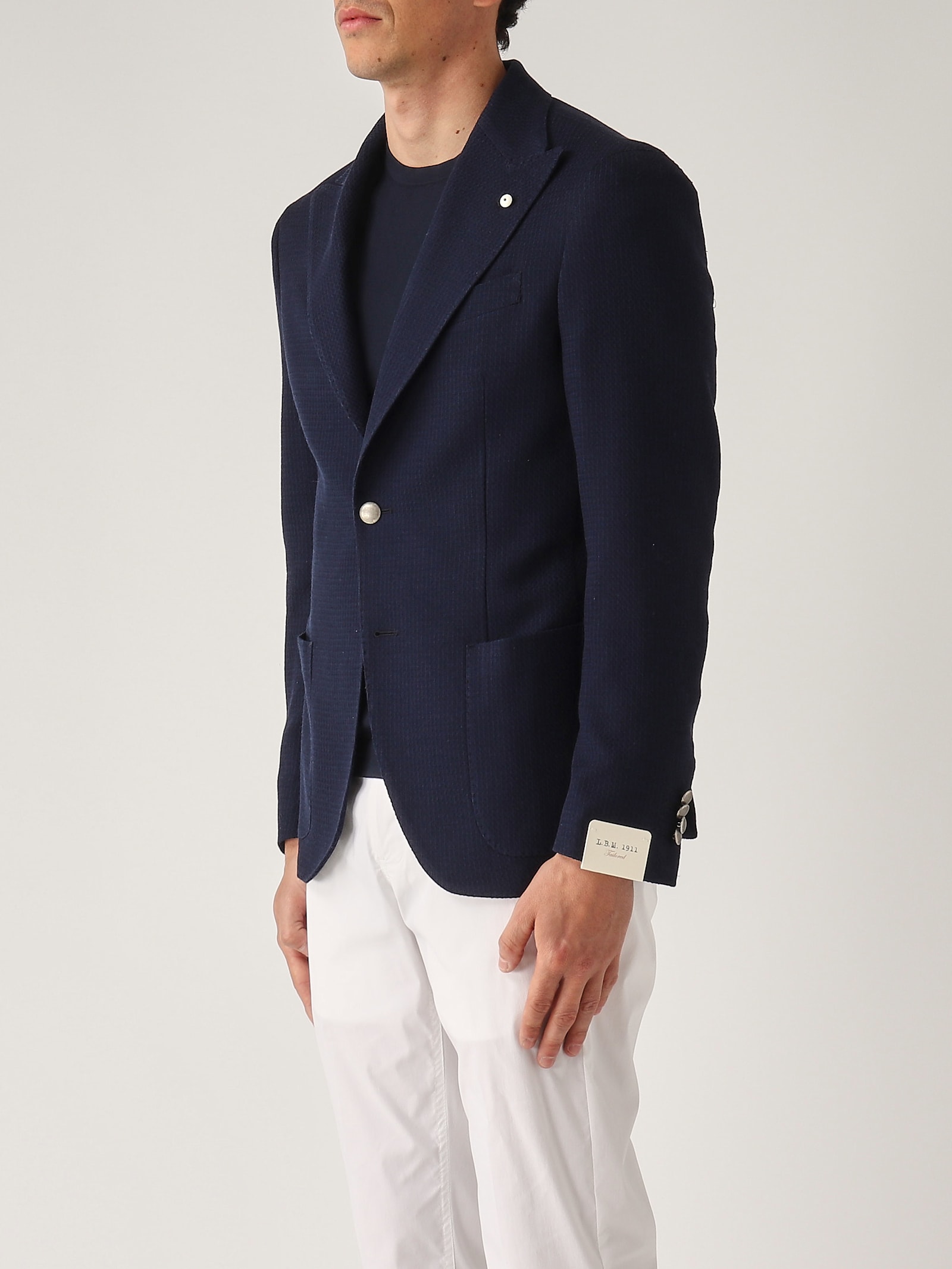 L.b.m 1911 Giacca Drop S Regolare Rever Lancia Blazer In Blue