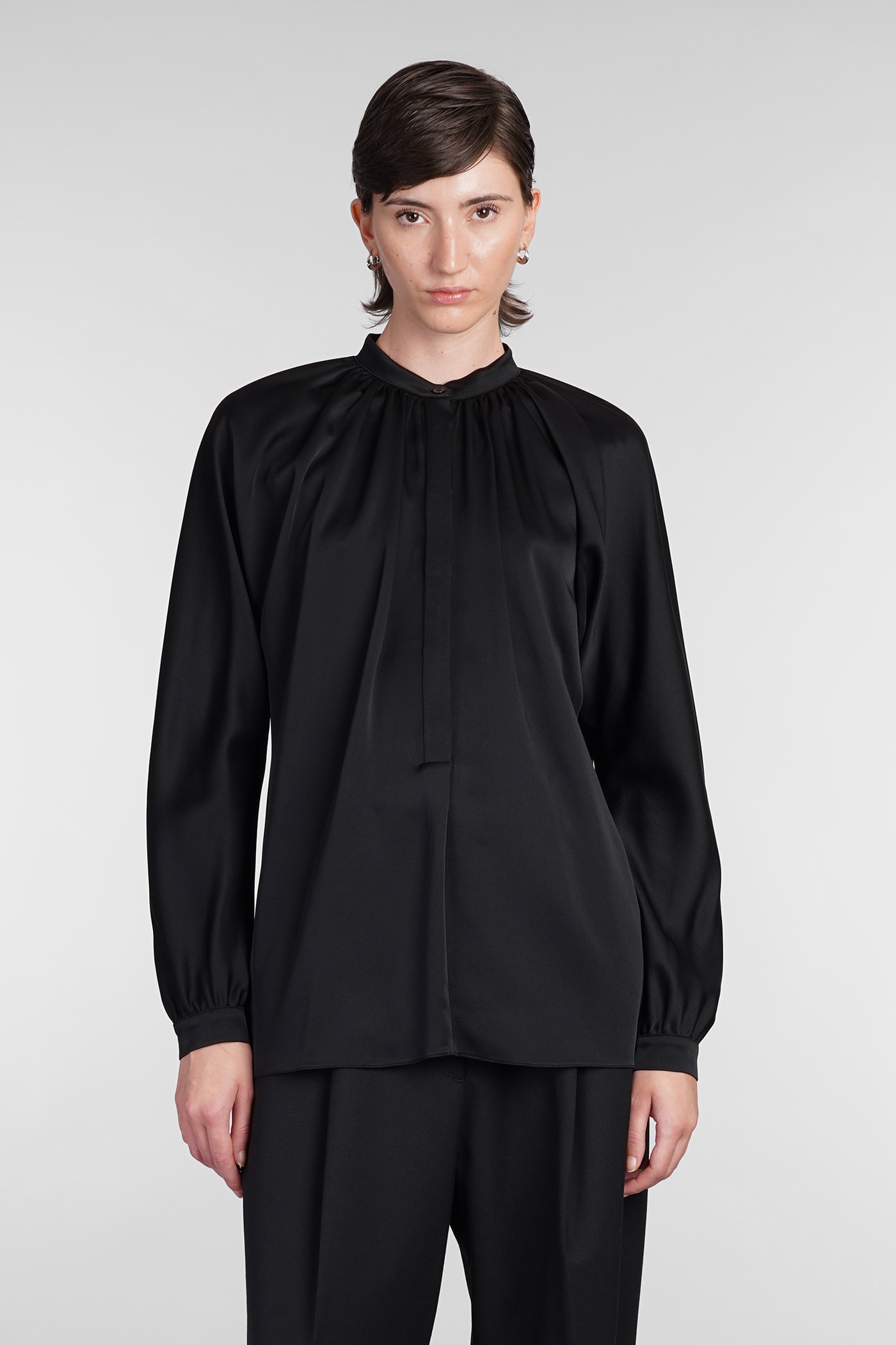 Shop Lanvin Blouse In Black Viscose