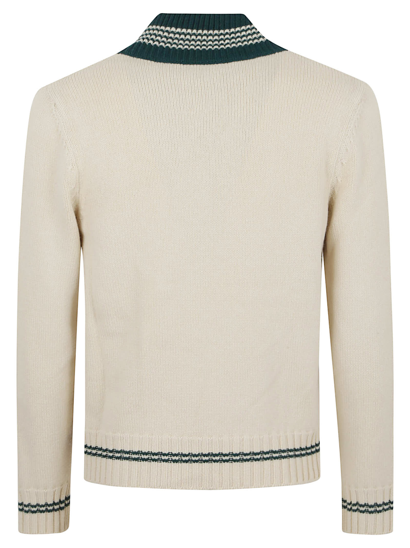 Valentino Garavani Butter-coloured Sweater With Le Chien De La Maison In Neutral