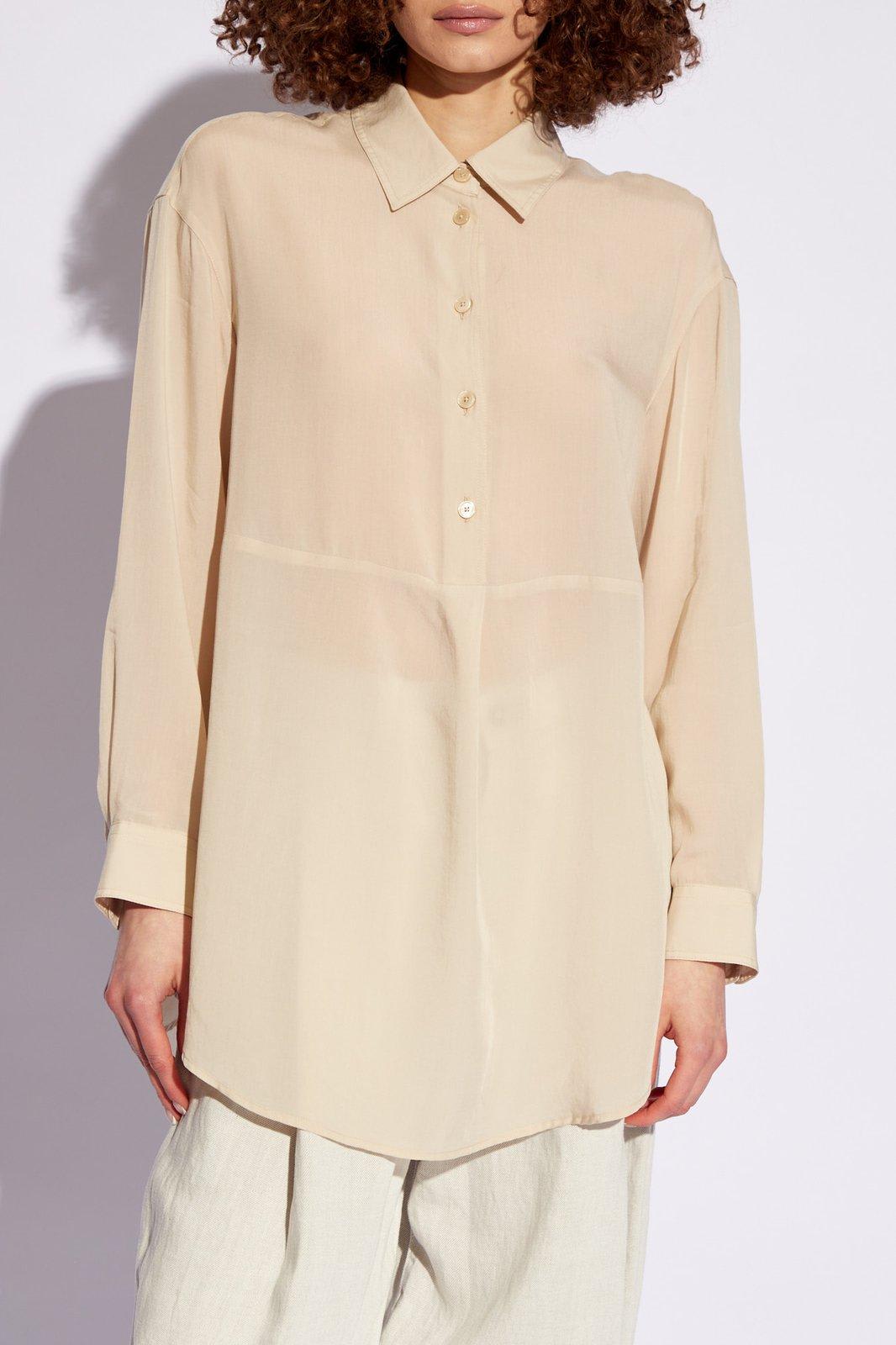 Shop Emporio Armani Relaxed Fitting Top In Beige