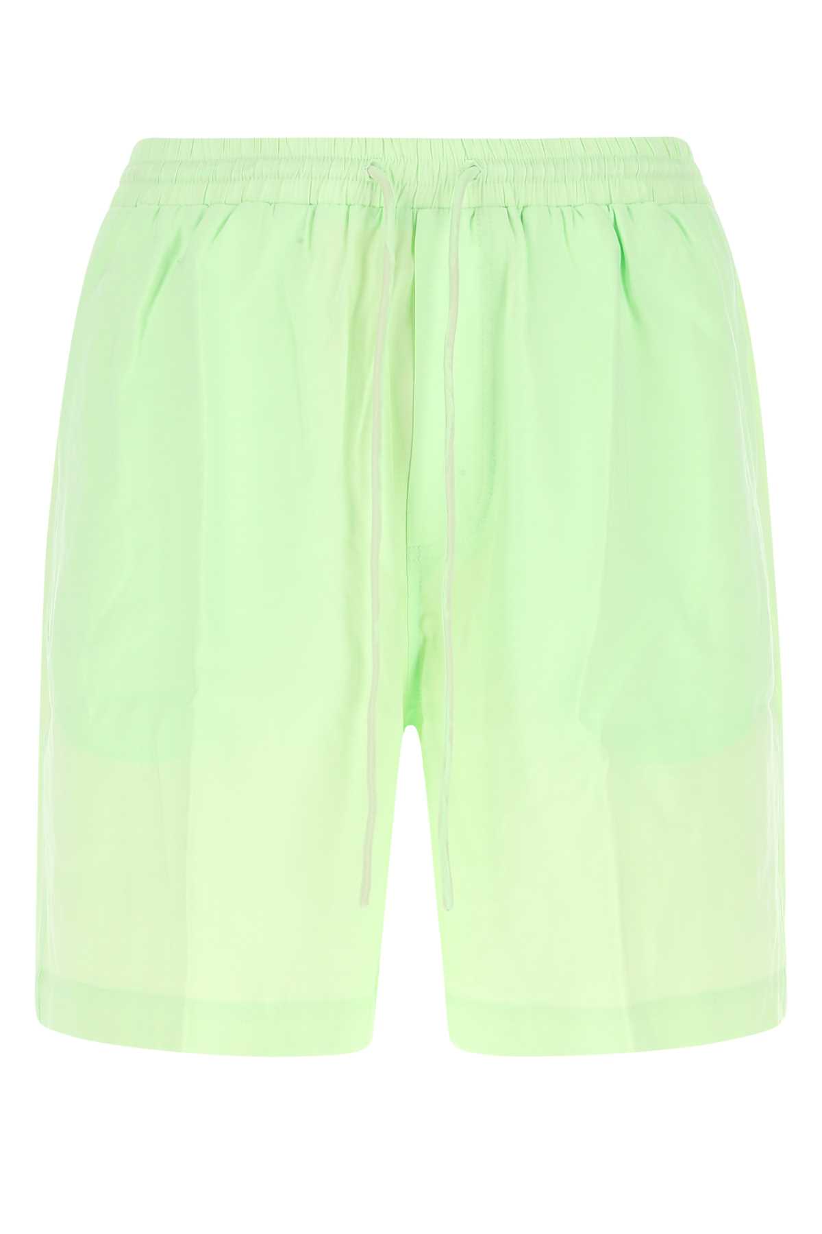 Shop Nanushka Pastel Green Modal Blend Bermuda Shorts In Jade
