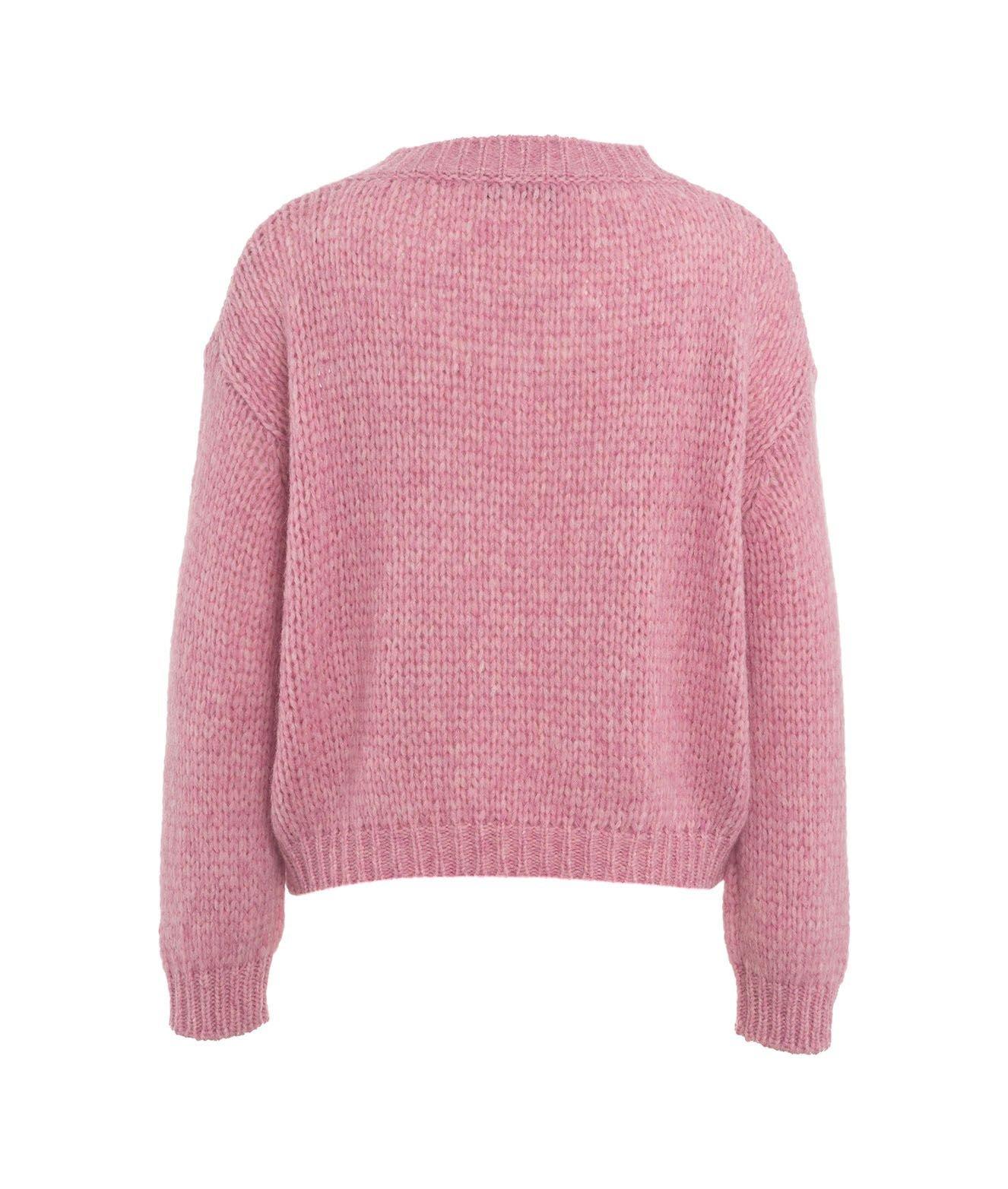 Shop Roberto Collina V-neck Knit Sweater In Pink