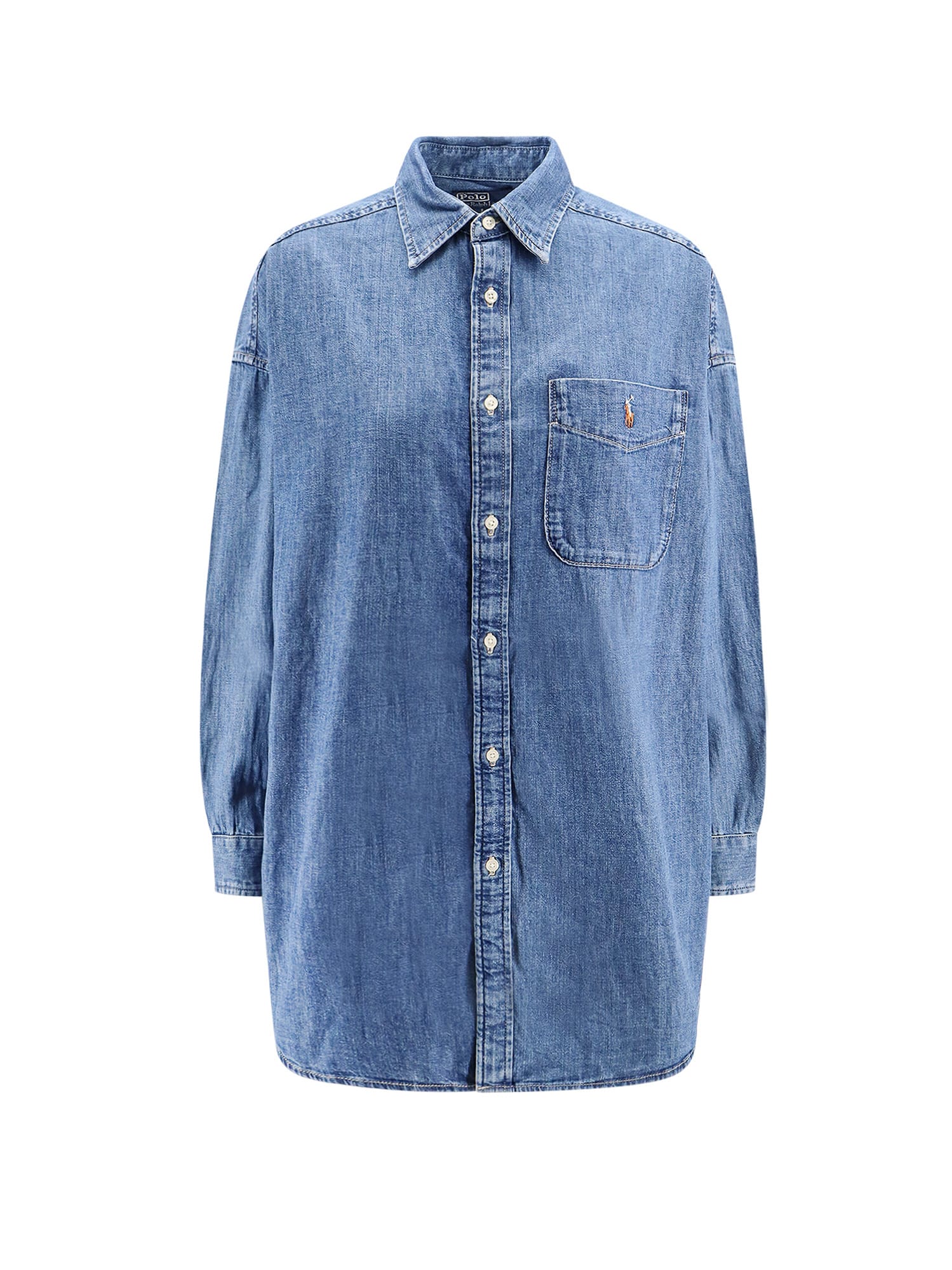 Polo Ralph Lauren Overshirt Denim Chest Pocket In Blue