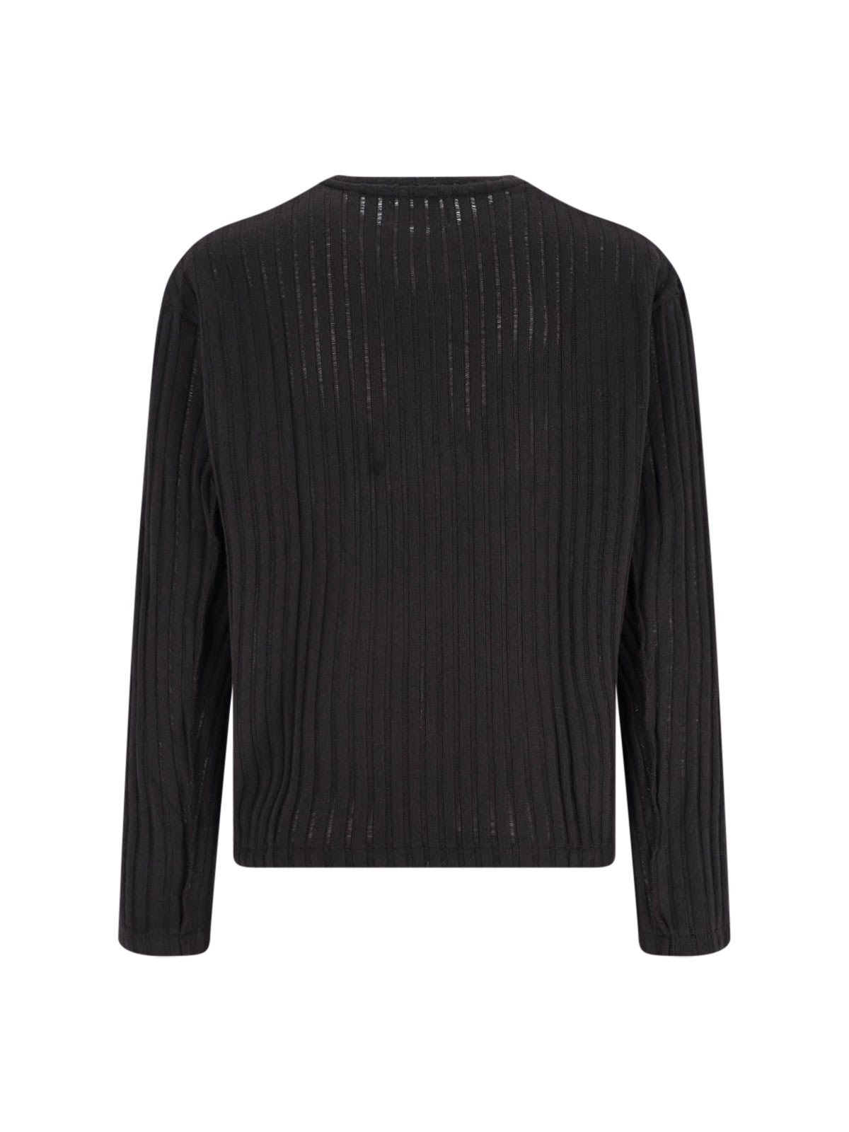 Mfpen Classic Knit Brown Sweater With Ribbed Details In Brown