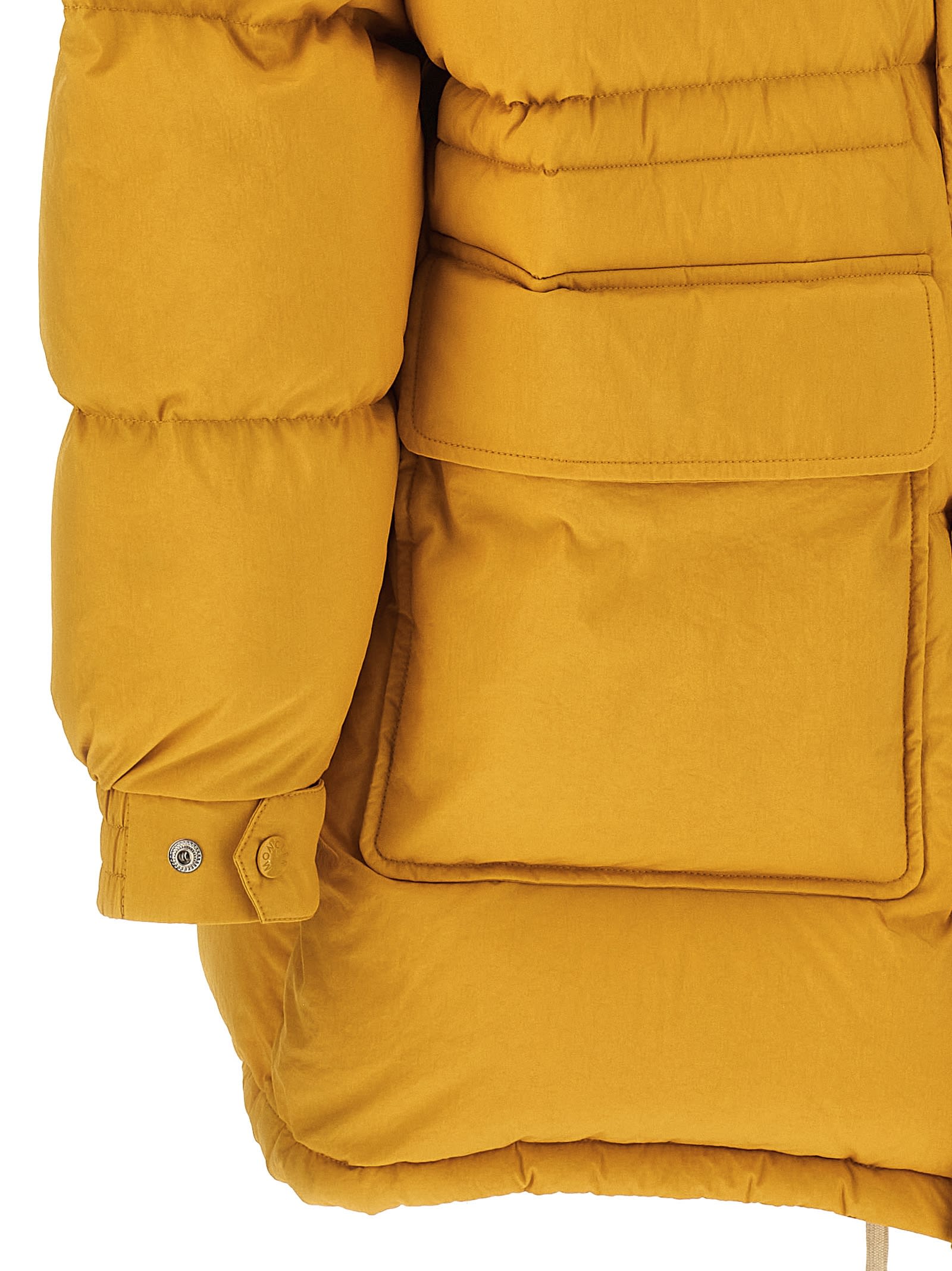 Shop Moncler Genius X Palm Angels Pentaflake Down Jacket In Yellow