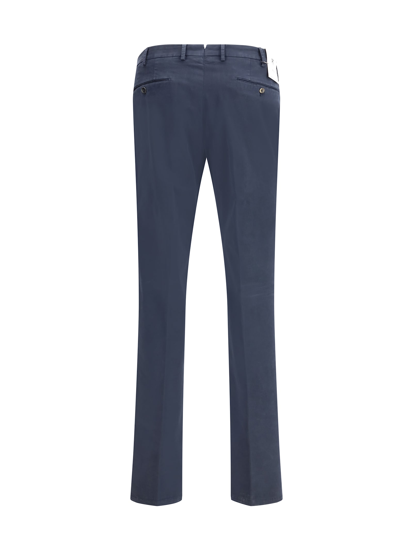Pt Torino Super Slimfit Stretch Cotton Trousers In Blue