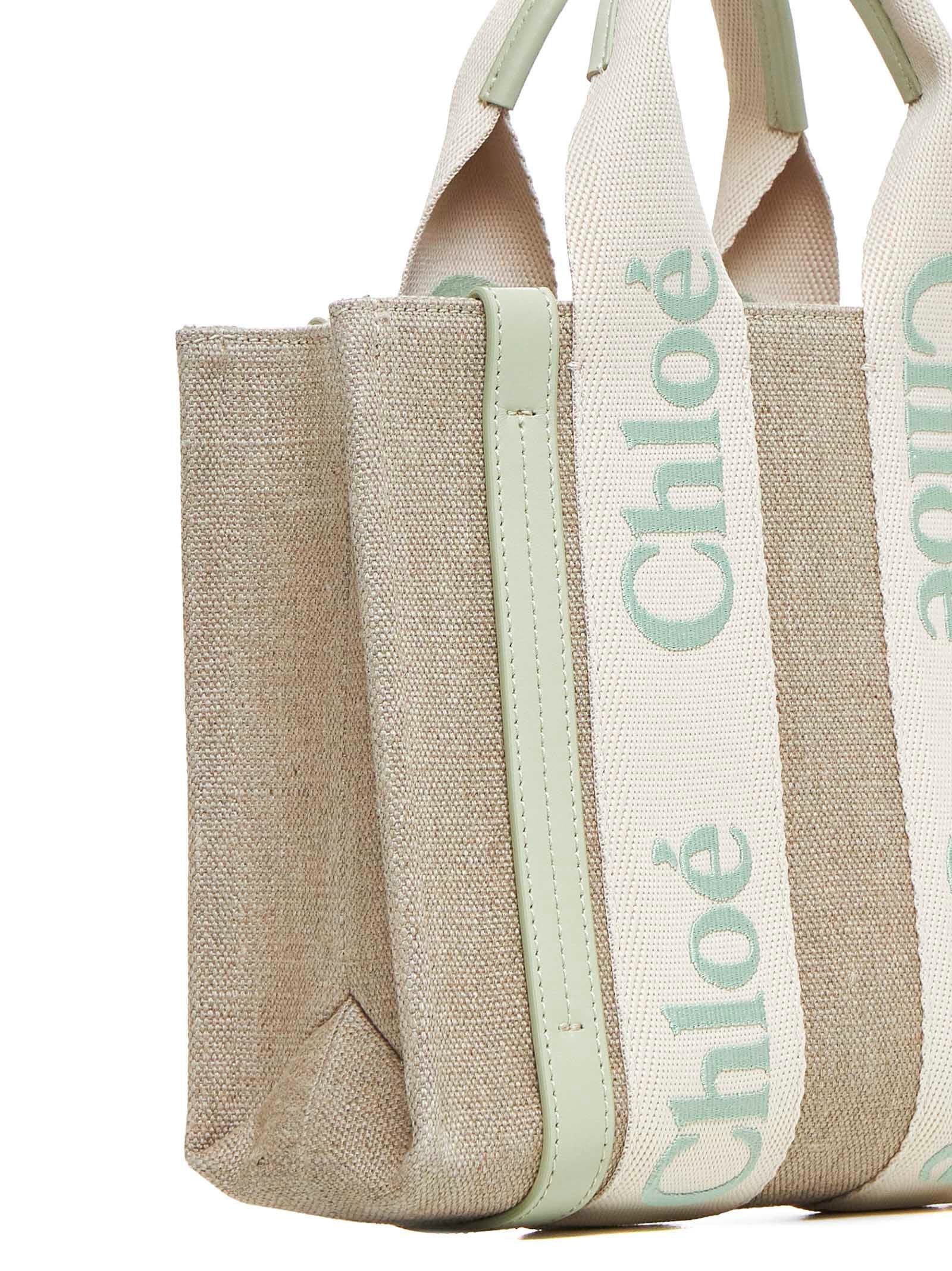 Shop Chloé Tote In Light Eucalyptus