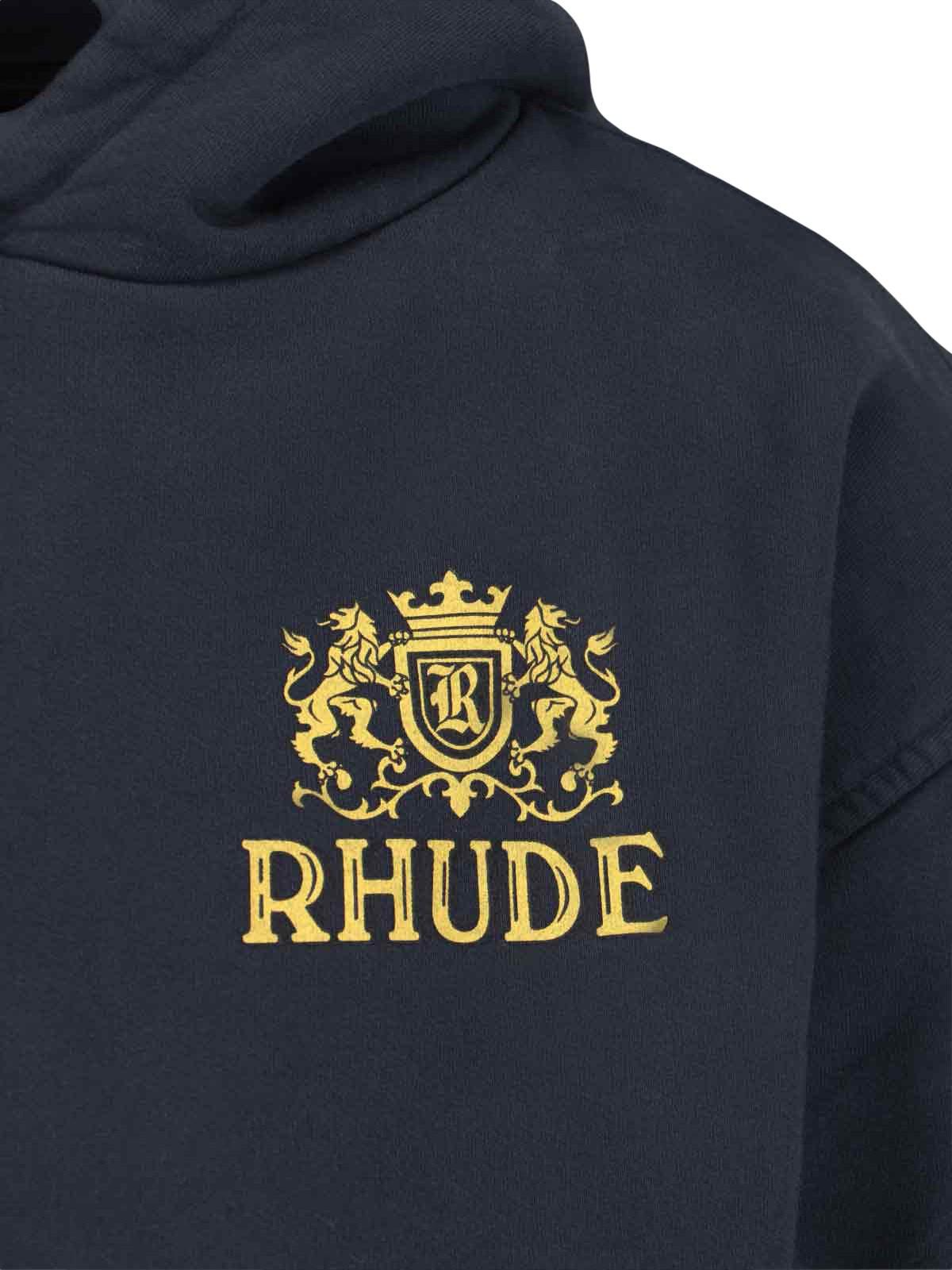 Shop Rhude Cresta Cigar Hoodie In Black