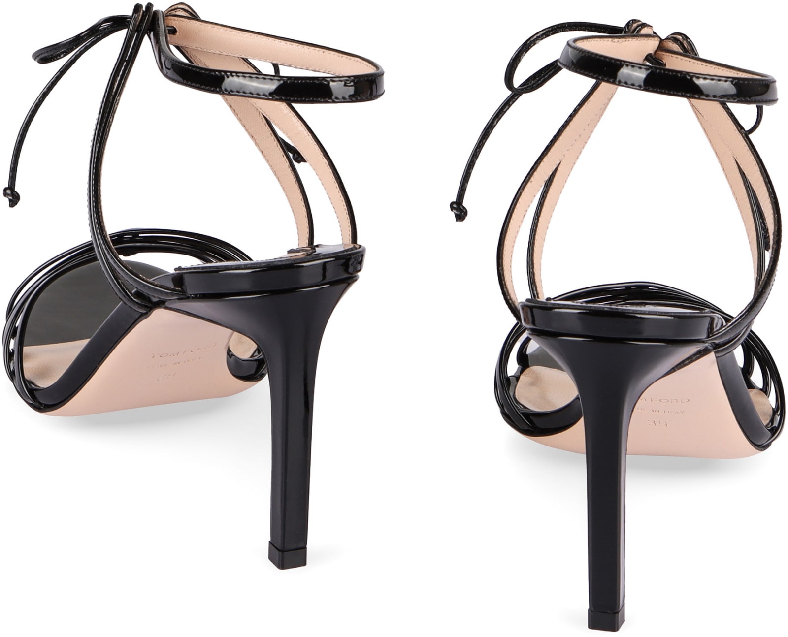 Shop Tom Ford Angelica Heeled Leather Sandals In Black