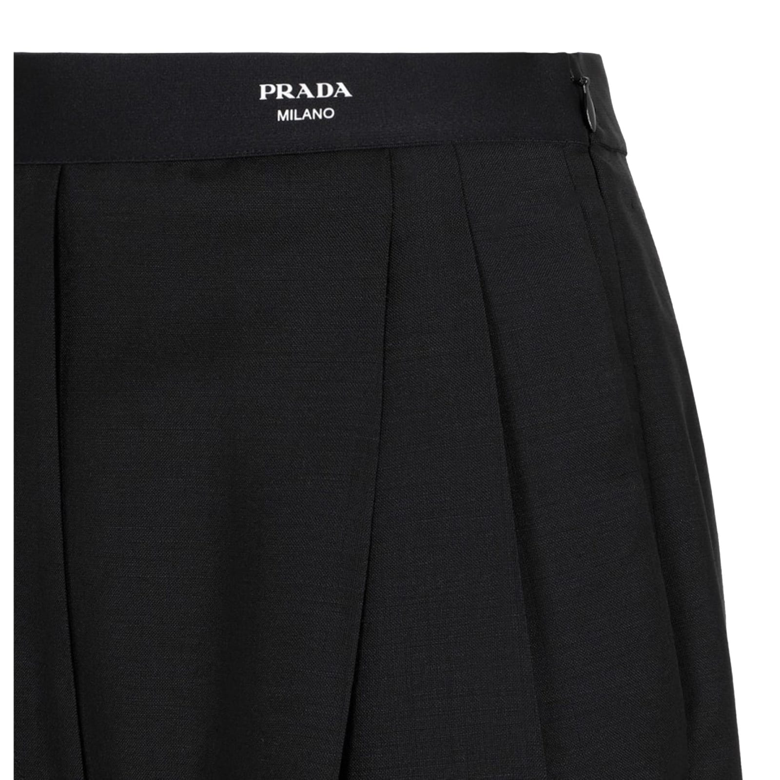 Shop Prada Mohair And Wool Pants In Black