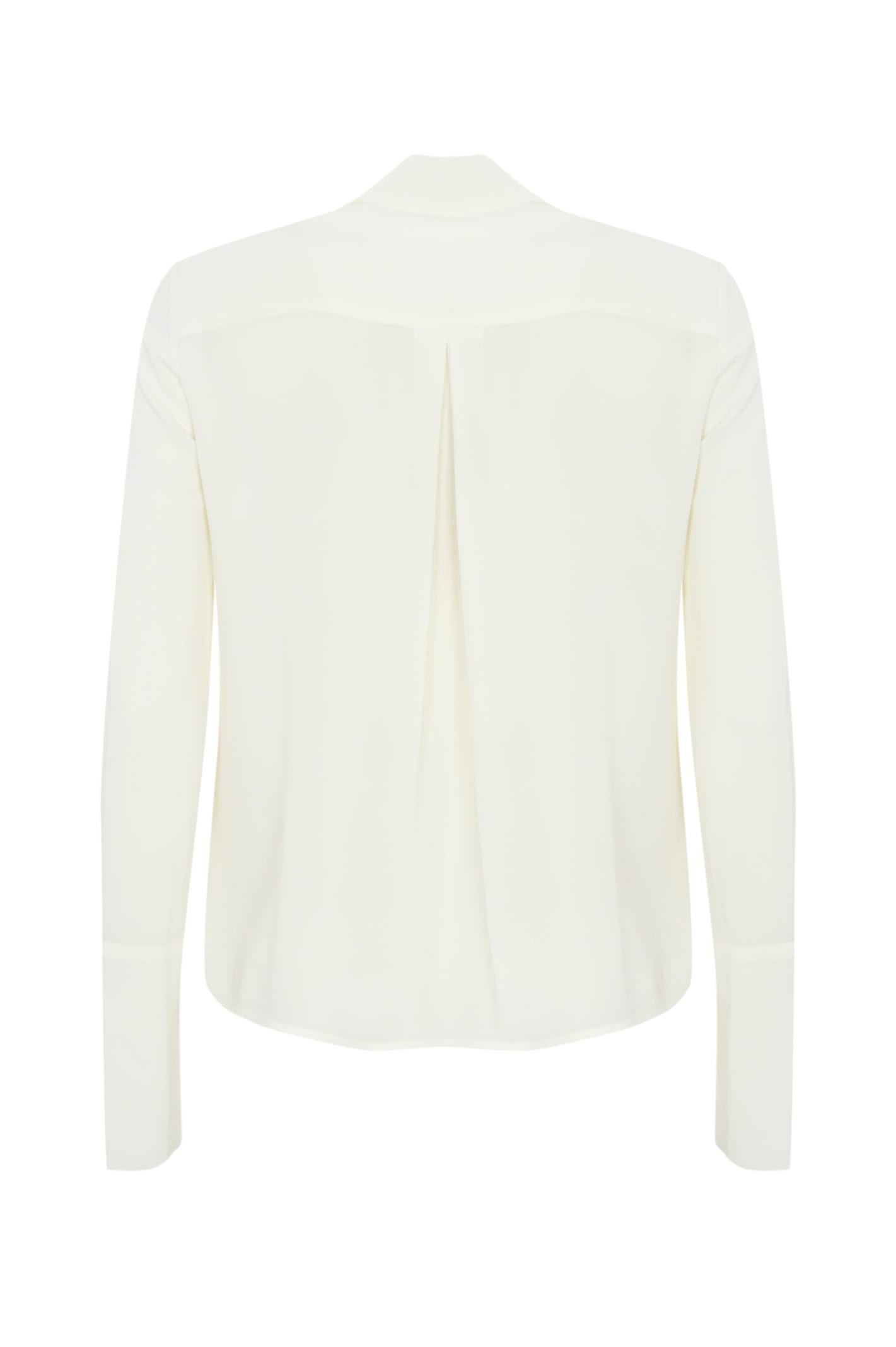 Shop Patrizia Pepe Viscose Crepe Shirt In Bianco