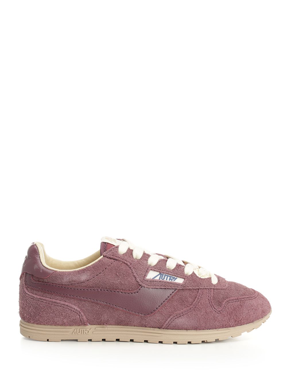 Autry Windspin Sneakers With Used-effect Suede In Pink