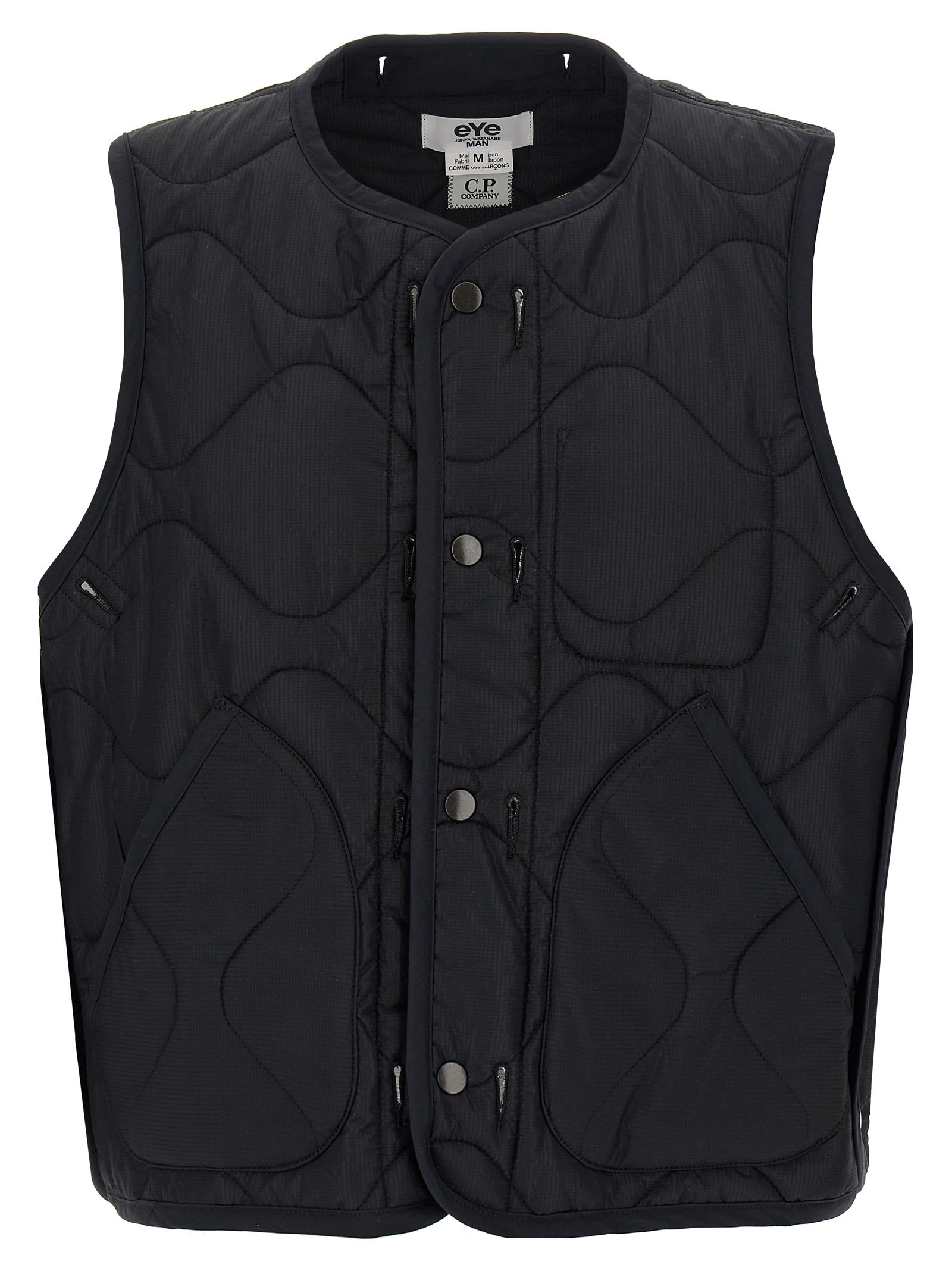 Junya Watanabe X C. P. Company Detachable-panel Gilet In Black
