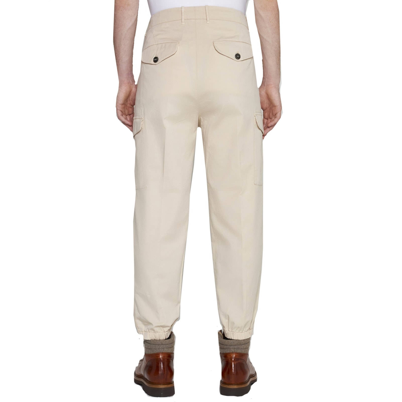 Shop Brunello Cucinelli Cotton Pants In White