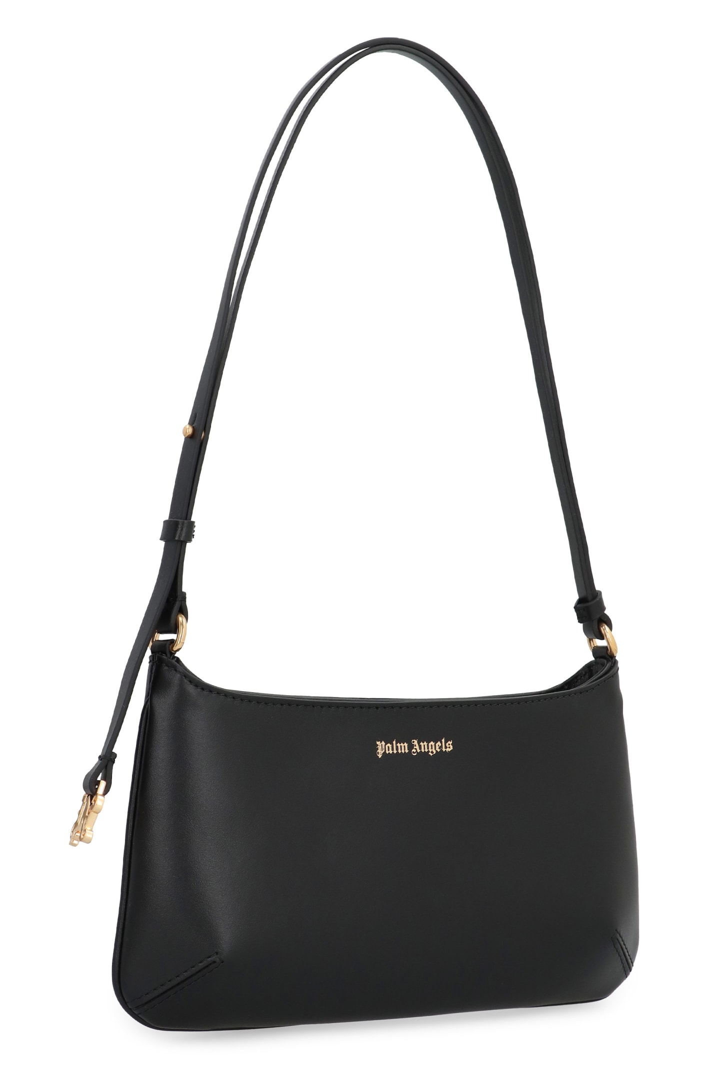 Shop Palm Angels Giorgina Leather Shoulder Bag In Black