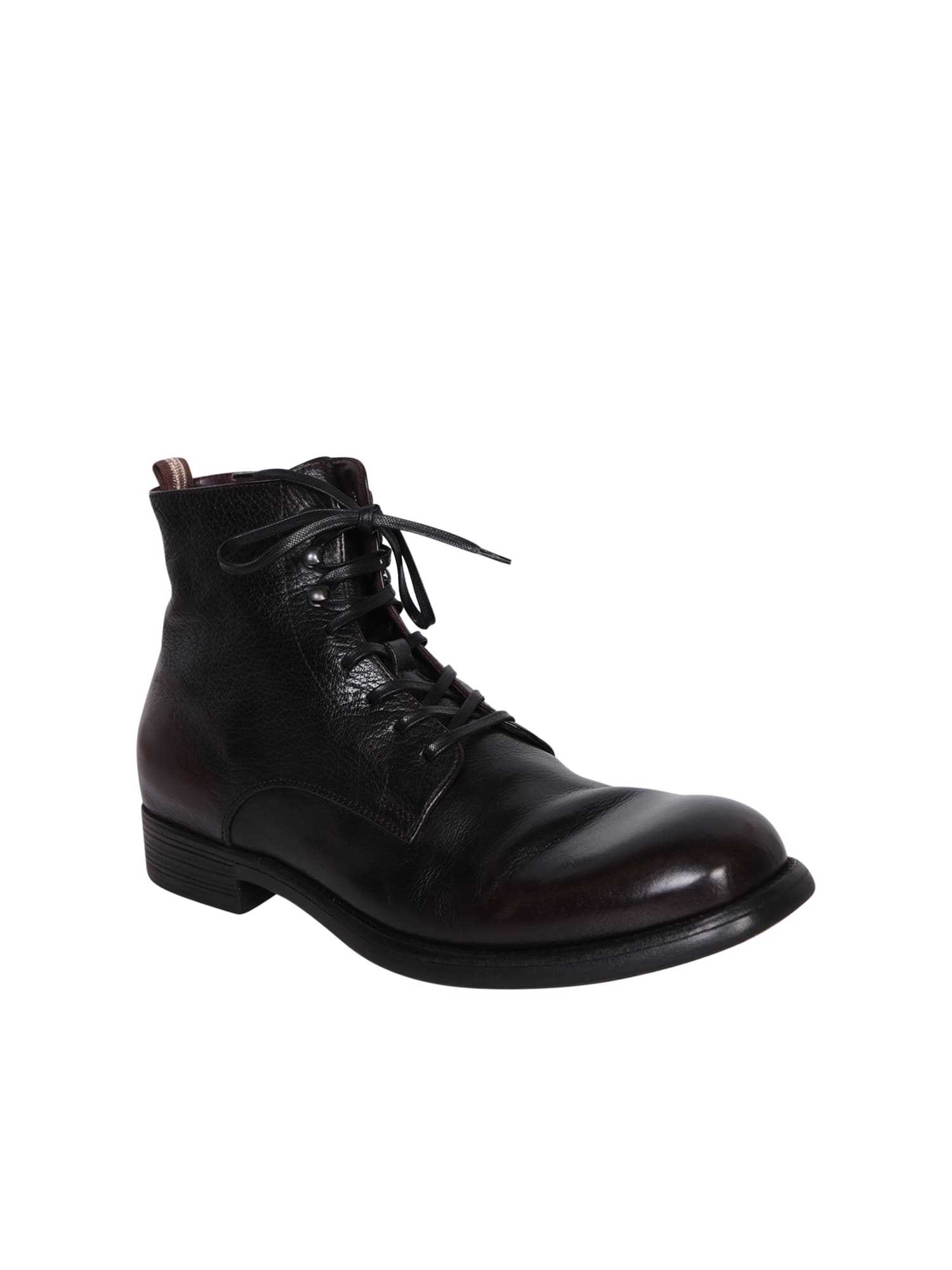 Shop Officine Creative Chronicle 004 Black Ankle Boots In Brown