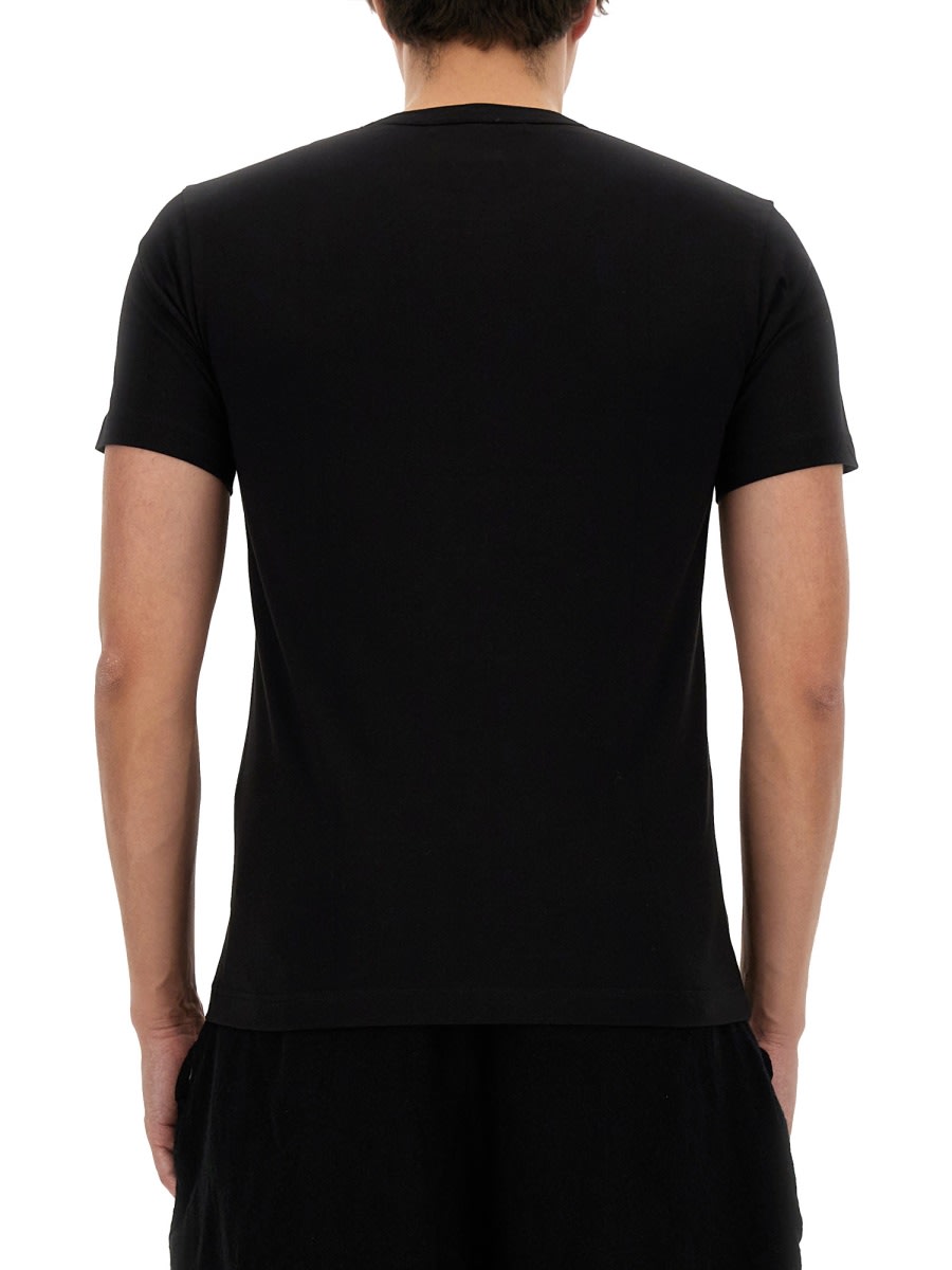 Shop Comme Des Garçons Shirt T-shirt With Logo In Black
