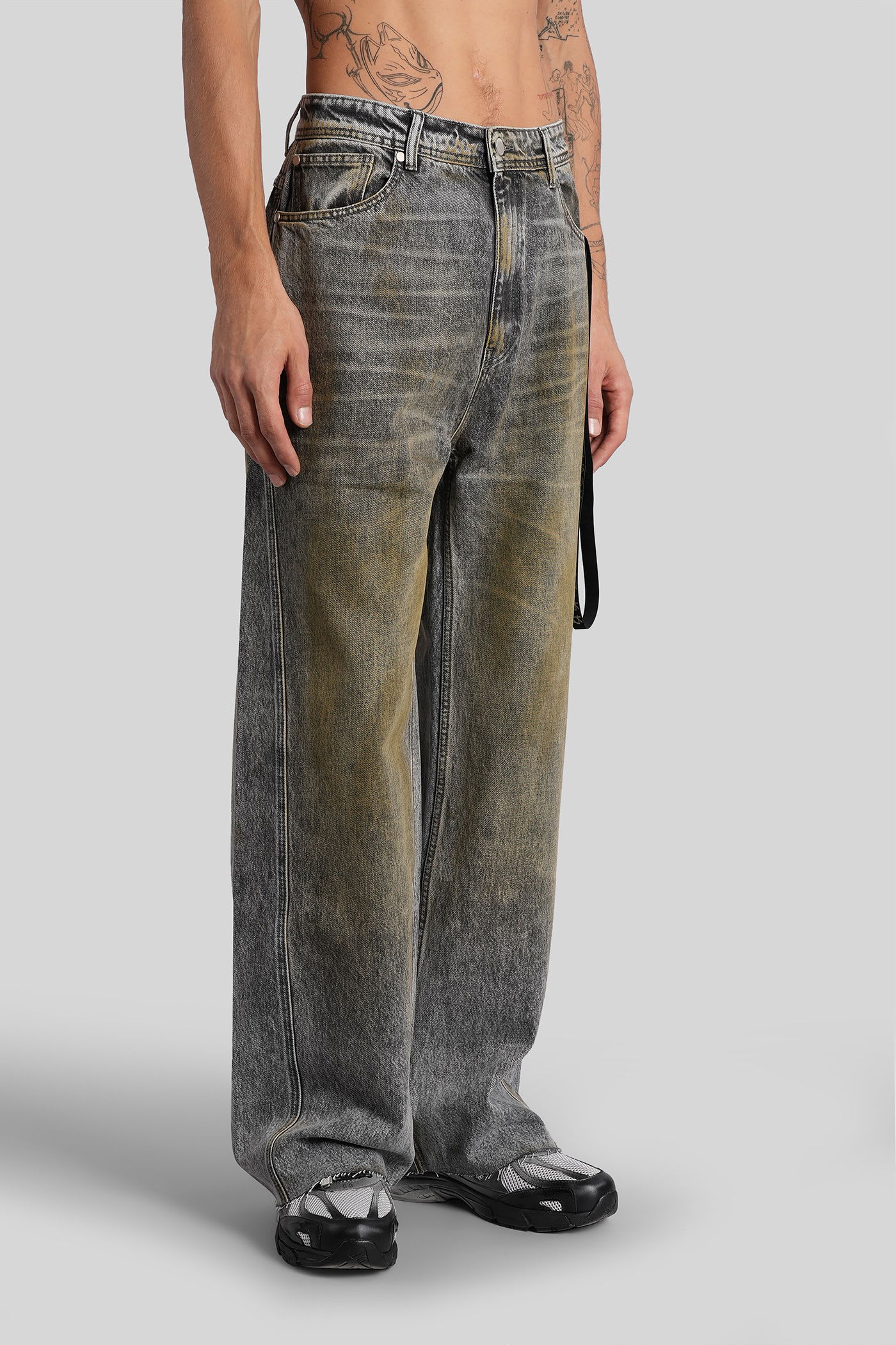 44 Label Group Jeans In Grey Cotton In Gray