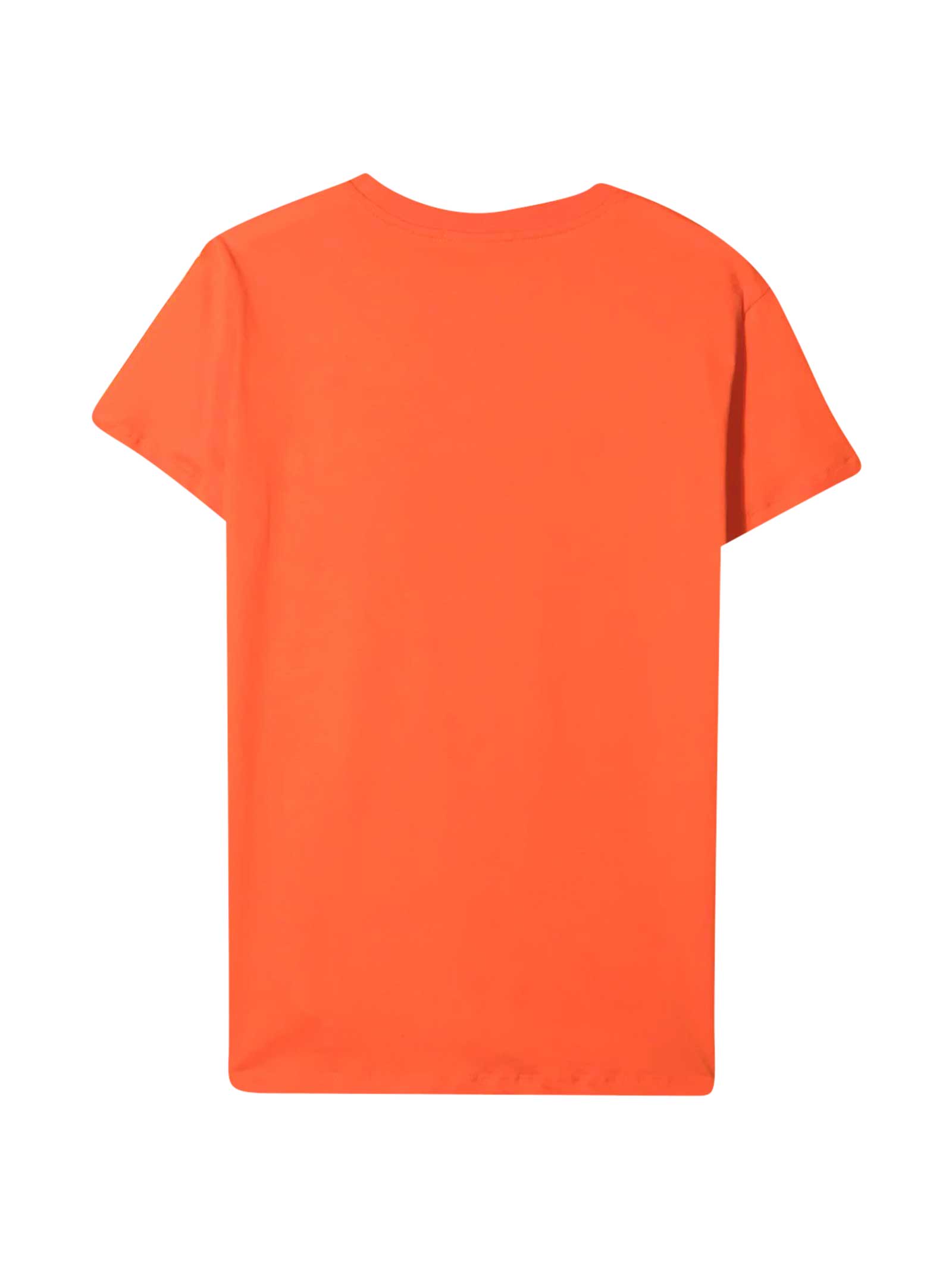 Shop Msgm Orange T-shirt In Arancione