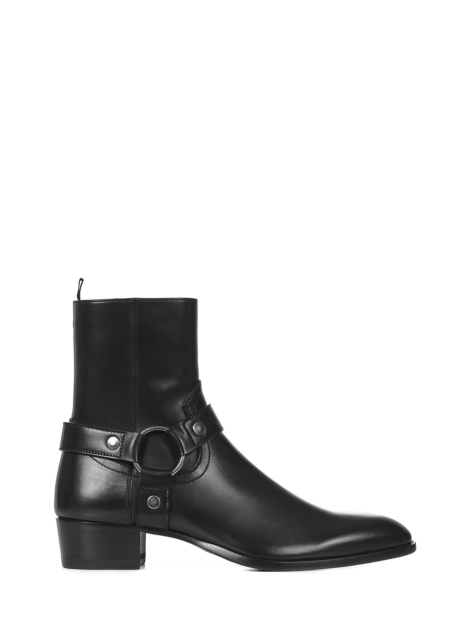 Saint Laurent Wyatt Boots In Black